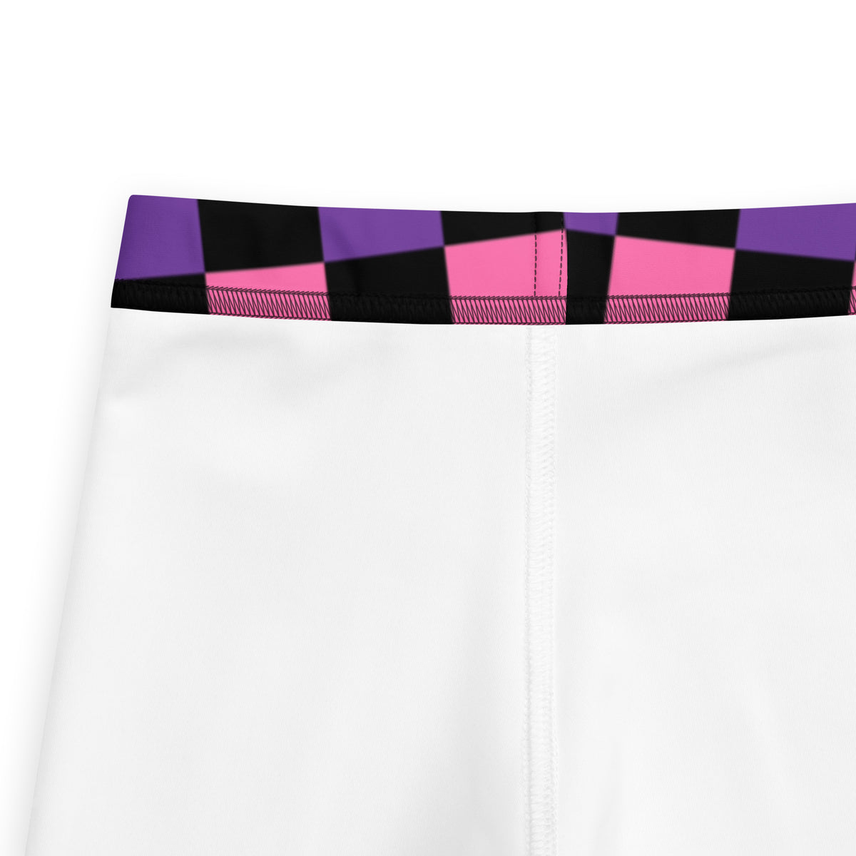 Girls Pink & Purple Checkerboard Halloween Leggings - Warm, Buttery Soft & Stretchy