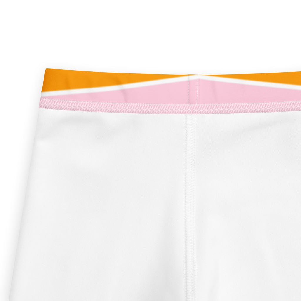 Girls Pink & Orange Striped Candy Corn Leggings - Warm, Buttery Soft & Stretchy