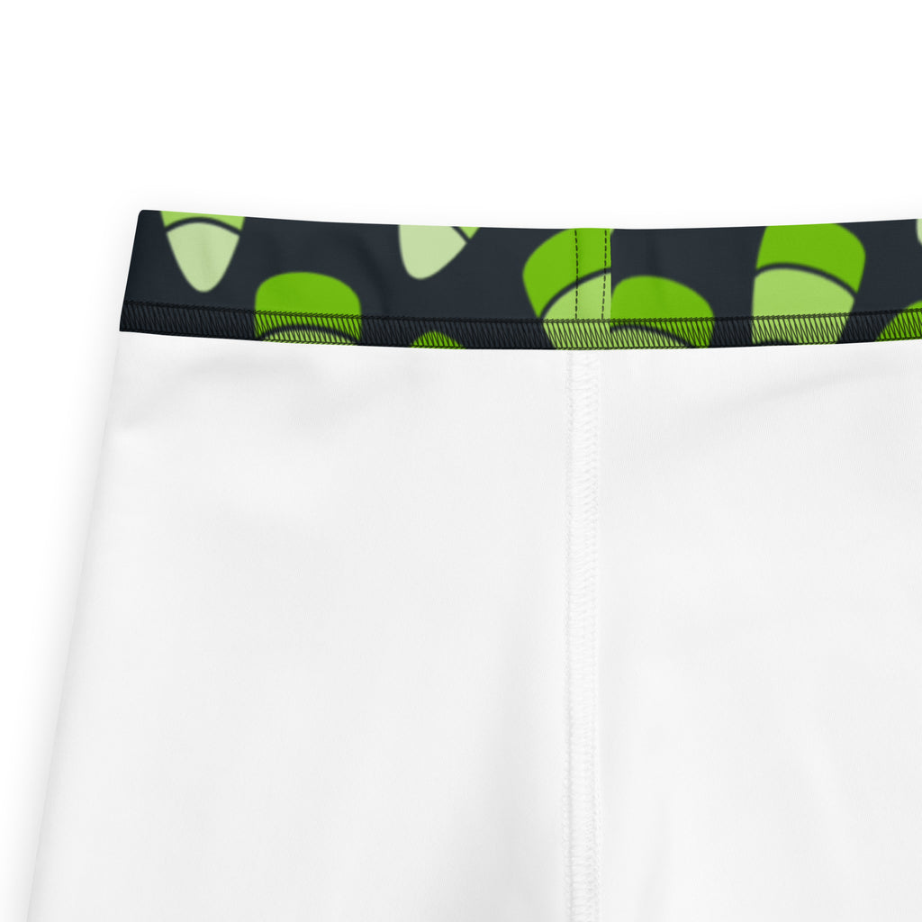 Girls Green Candy Corn Leggings - Warm, Buttery Soft & Stretchy