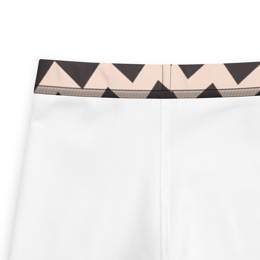 Girls Orange Cream Chevron Leggings - Warm, Buttery Soft & Stretchy