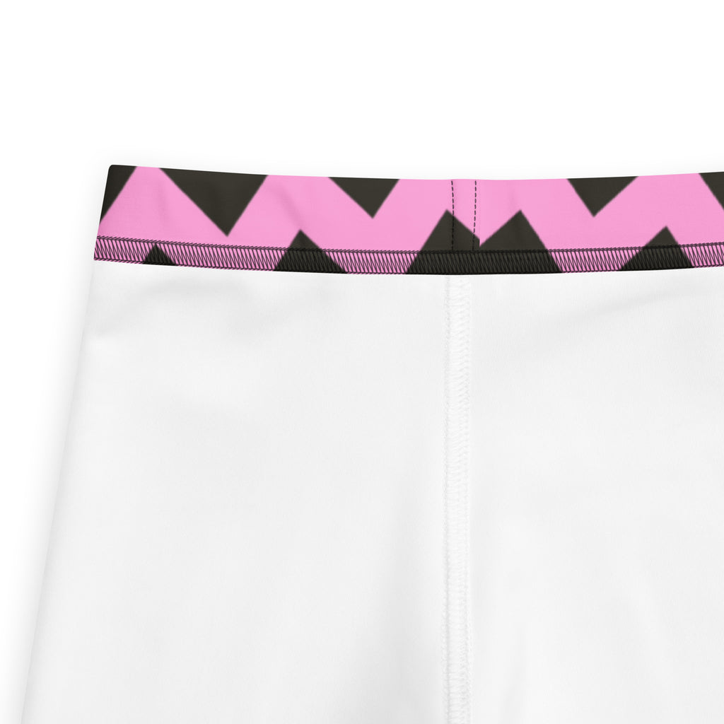 Girls Pink Gray Chevron Leggings - Warm, Buttery Soft & Stretchy