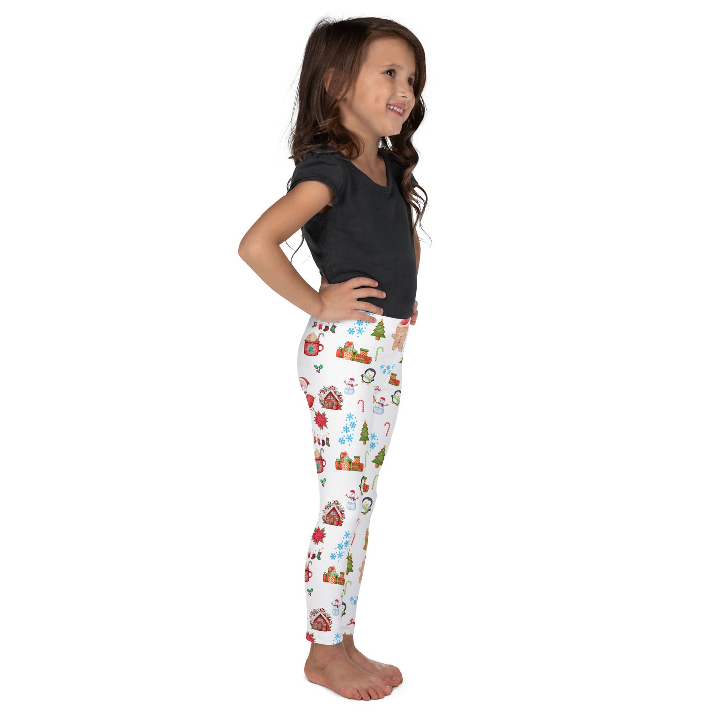 Kids Christmas Buttery Soft Leggings – Santa, Snowmen, Penguins & More Festive Fun