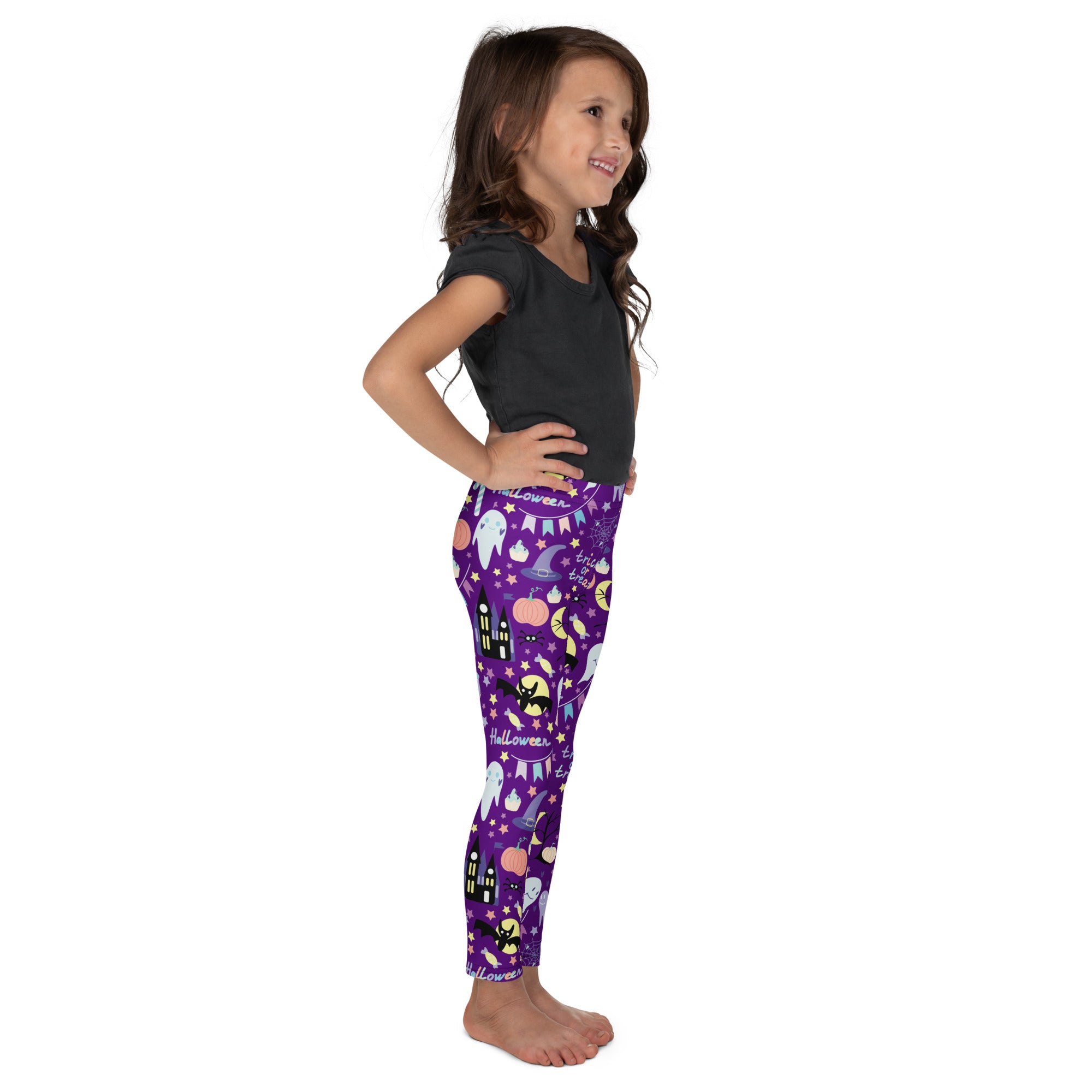 Girls Spooky Halloween Leggings - Warm, Buttery Soft & Stretchy