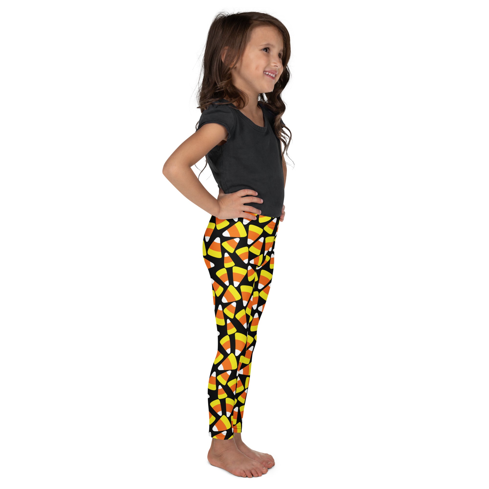 Kids Candy Corn Leggings - Warm, Buttery Soft & Stretchy