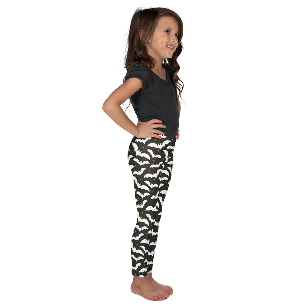 Girls Bat Halloween Leggings - Warm, Buttery Soft & Stretchy