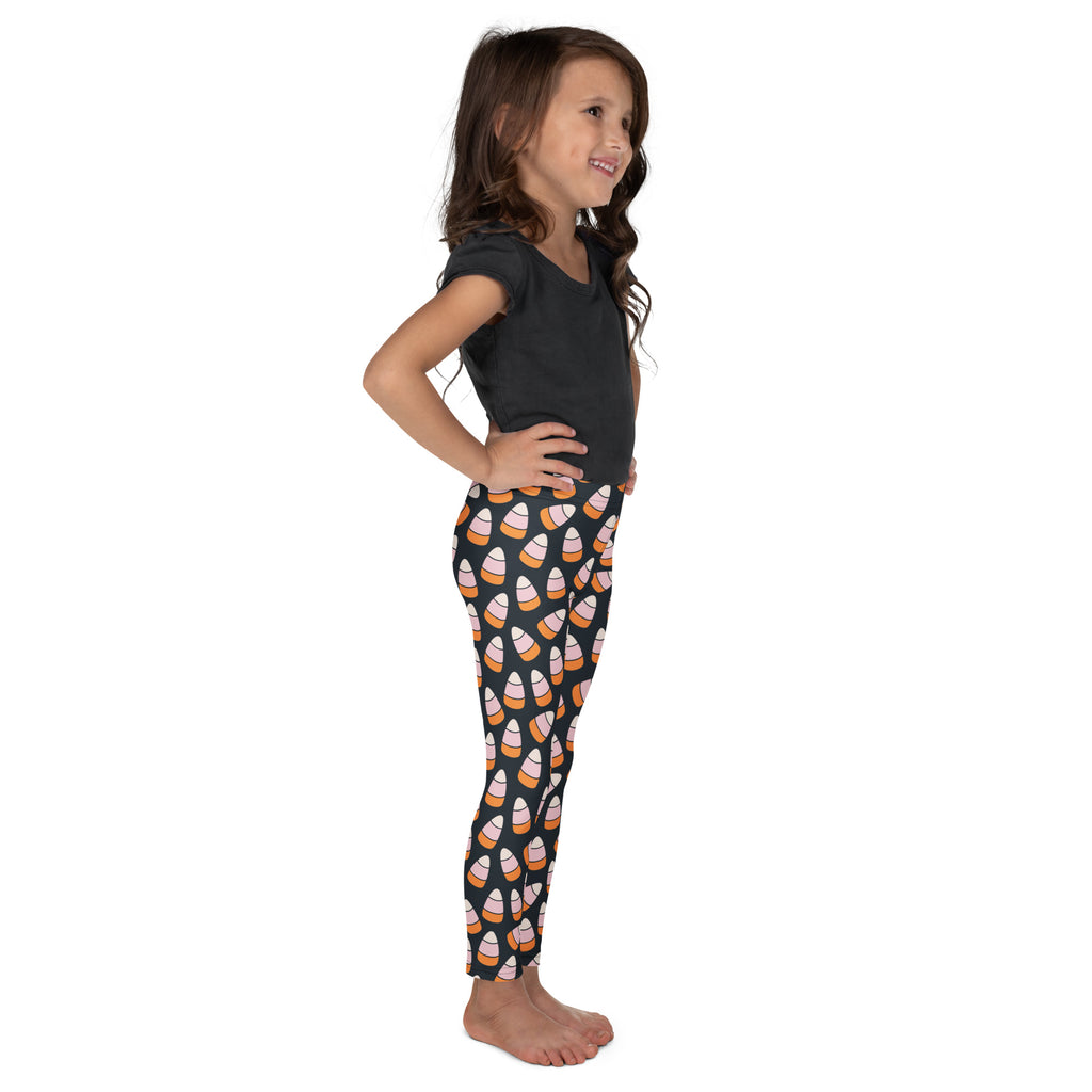 Girls Pink & Orange Candy Corn Leggings - Warm, Buttery Soft & Stretchy