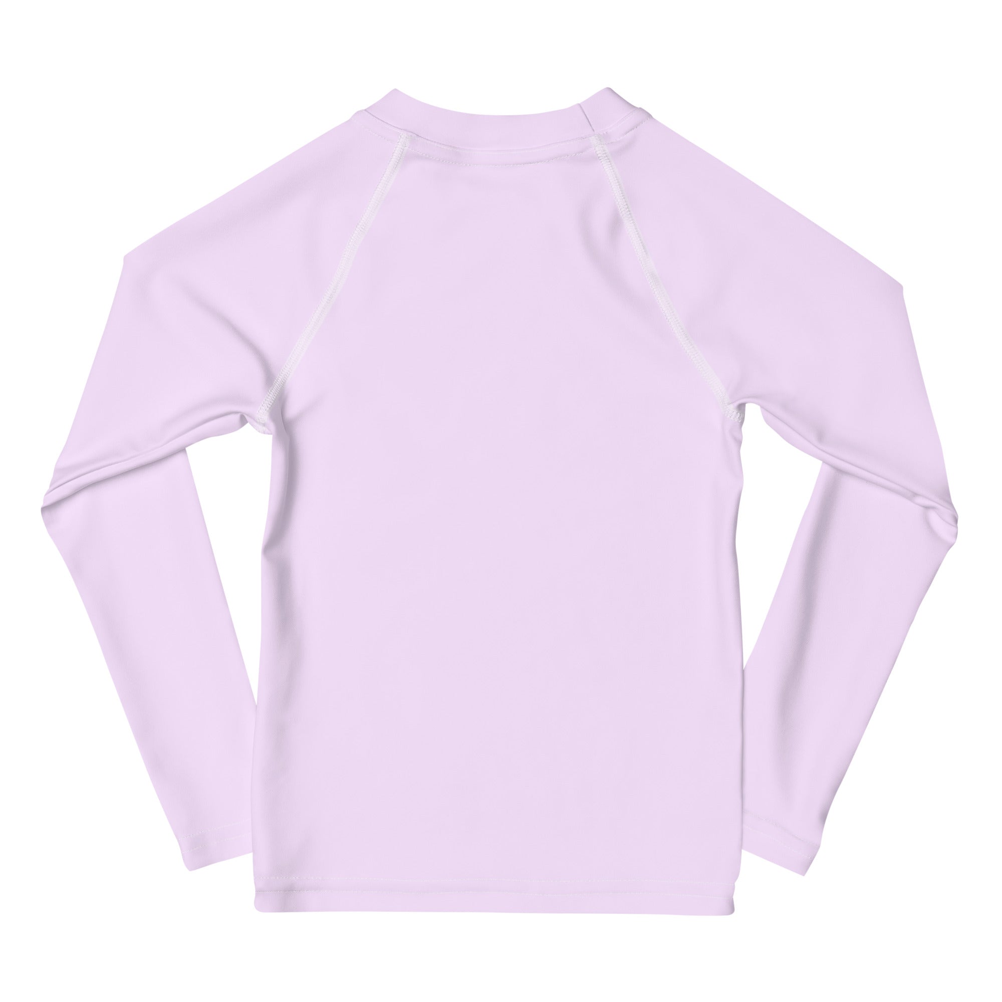 Girls Peeking Cat Long Sleeve Rash Guard Swim Shirt With UPF 50+
