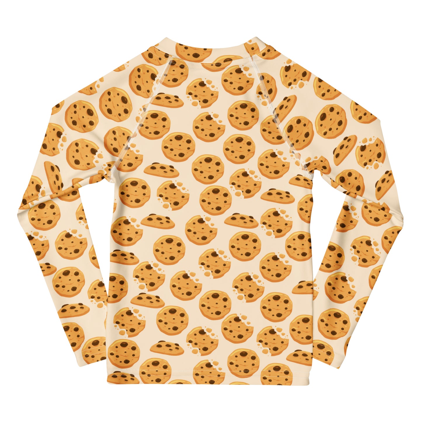 Birthday Boy Chocolate Chip Cookies Long Sleeve Rash Guard Swim Shirt With UPF 50+
