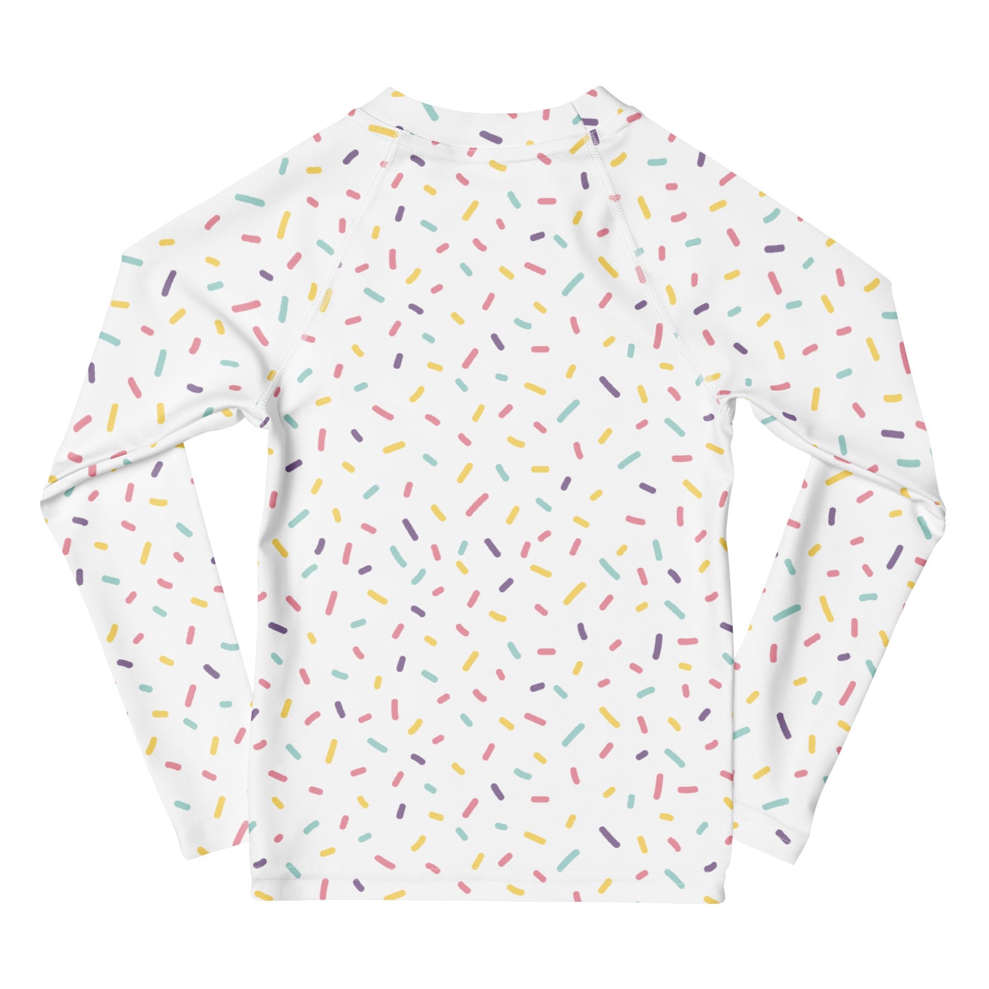 Birthday Boy Colorful Sprinkles Long Sleeve Rash Guard Swim Shirt With UPF 50+