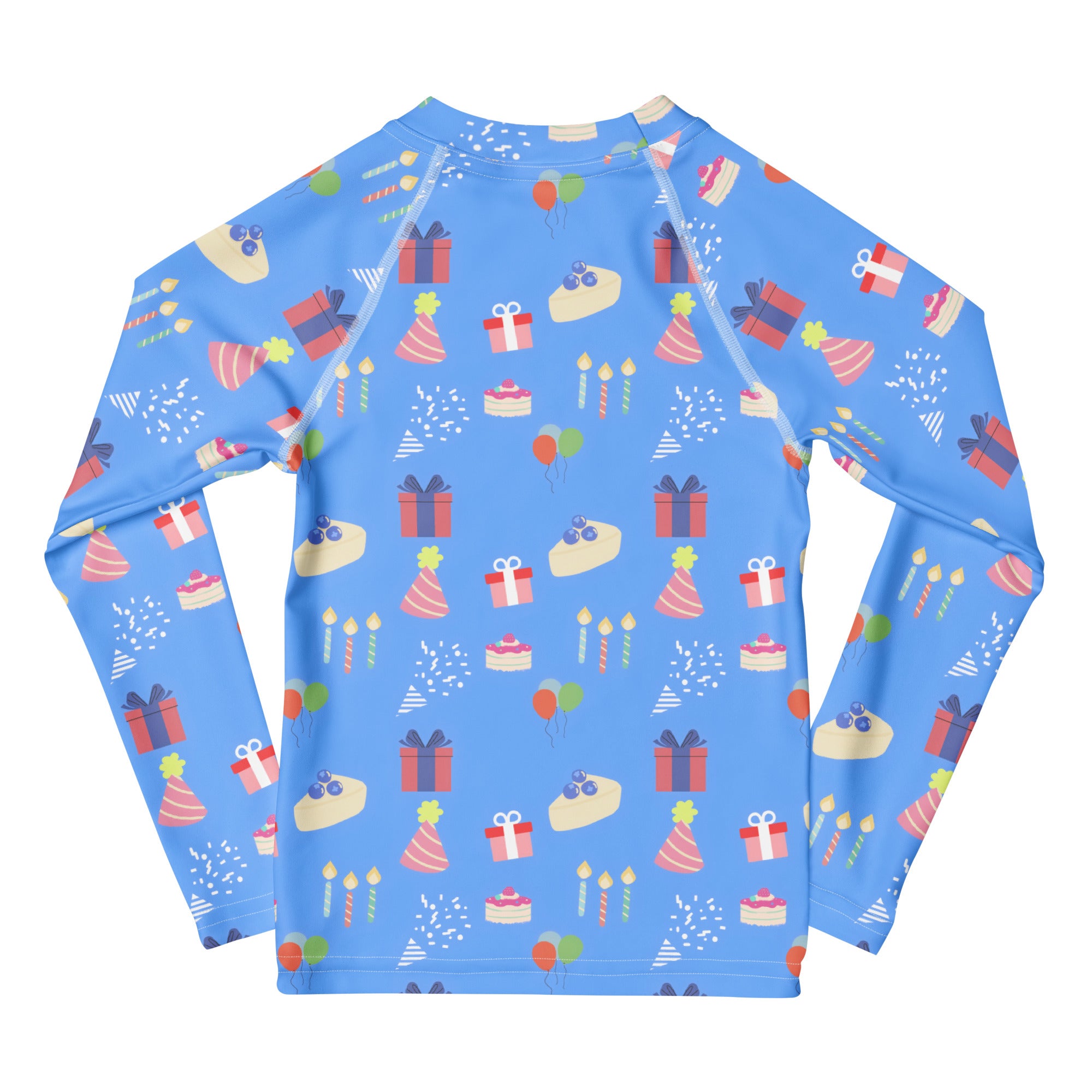 Birthday Party 'Birthday Boy' Long Sleeve Rash Guard Swim Shirt With UPF 50+