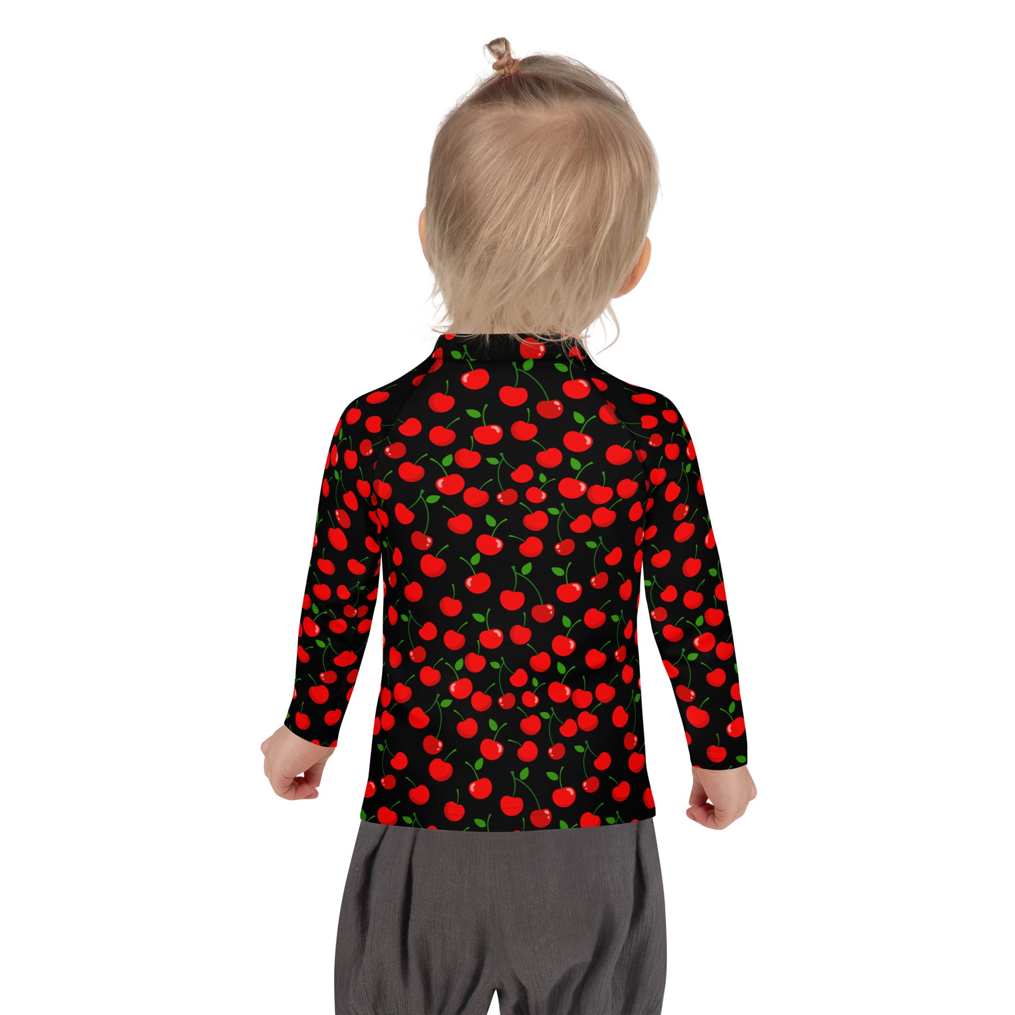Girls Black Cherry Long Sleeve Rash Guard Swim Shirt – Buttery Soft, Sun Safe UPF 50+ Protection, Quick Dry & 4-Way Stretch Comfort
