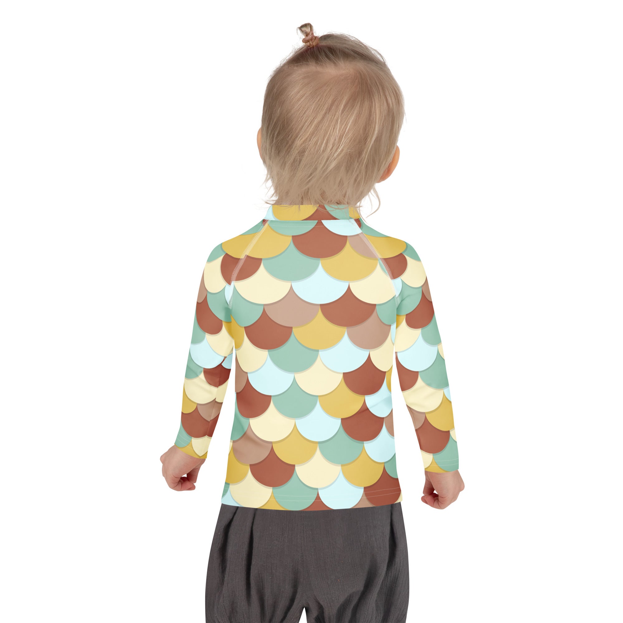 Girls Teal Mermaid Long Sleeve Rash Guard Swim Shirt – Buttery Soft, Sun Safe UPF 50+ Protection, Quick Dry & 4-Way Stretch Comfort
