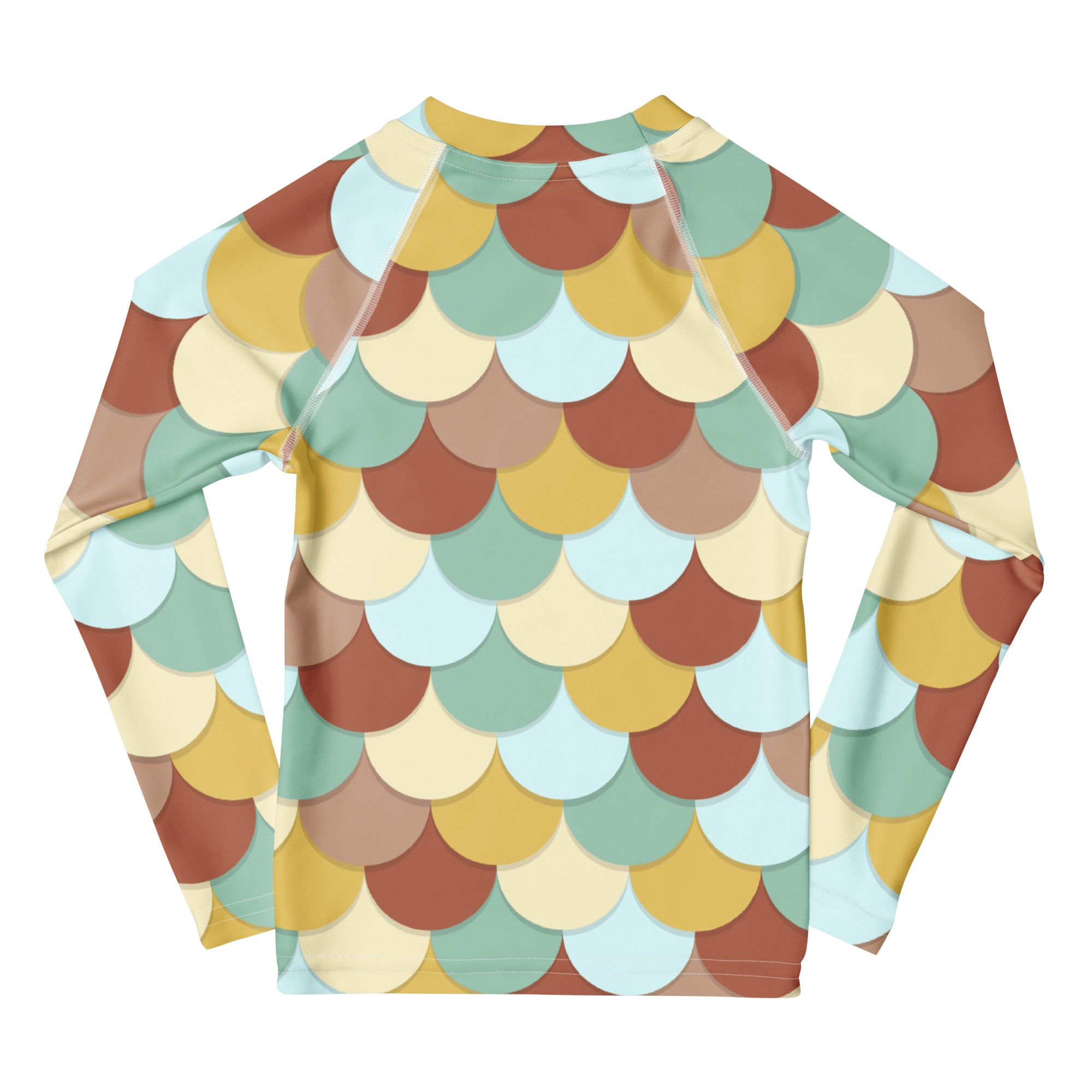 Girls Teal Mermaid Long Sleeve Rash Guard Swim Shirt – Buttery Soft, Sun Safe UPF 50+ Protection, Quick Dry & 4-Way Stretch Comfort