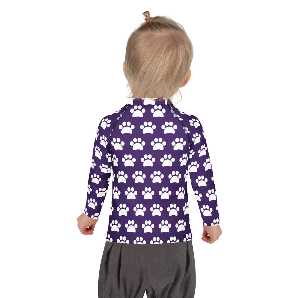 Girls Dark Purple Long Sleeve Rash Guard Swim Shirt – Buttery Soft, Sun Safe UPF 50+ Protection, Quick Dry & 4-Way Stretch Comfort