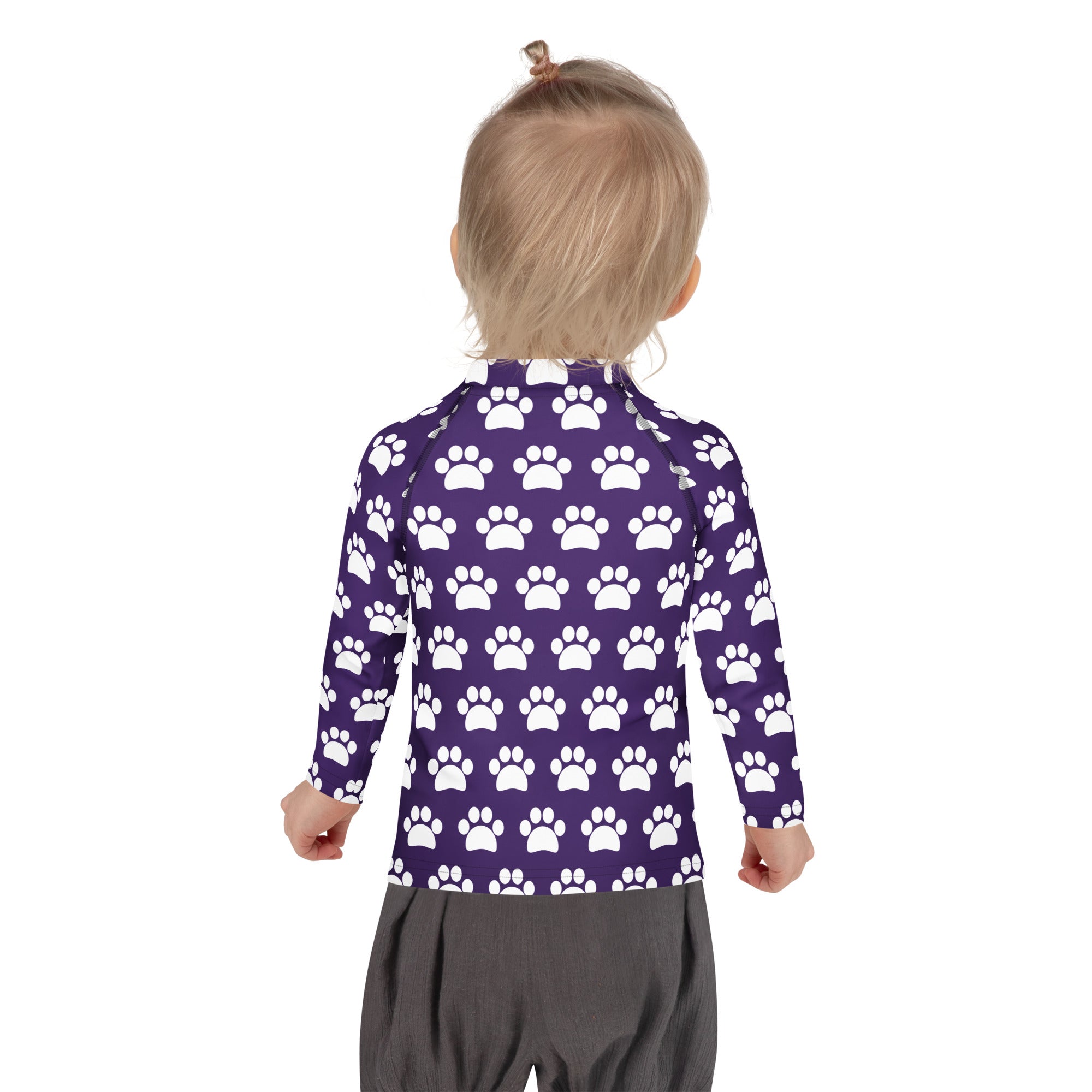Girls Dark Purple Long Sleeve Rash Guard Swim Shirt – Buttery Soft, Sun Safe UPF 50+ Protection, Quick Dry & 4-Way Stretch Comfort