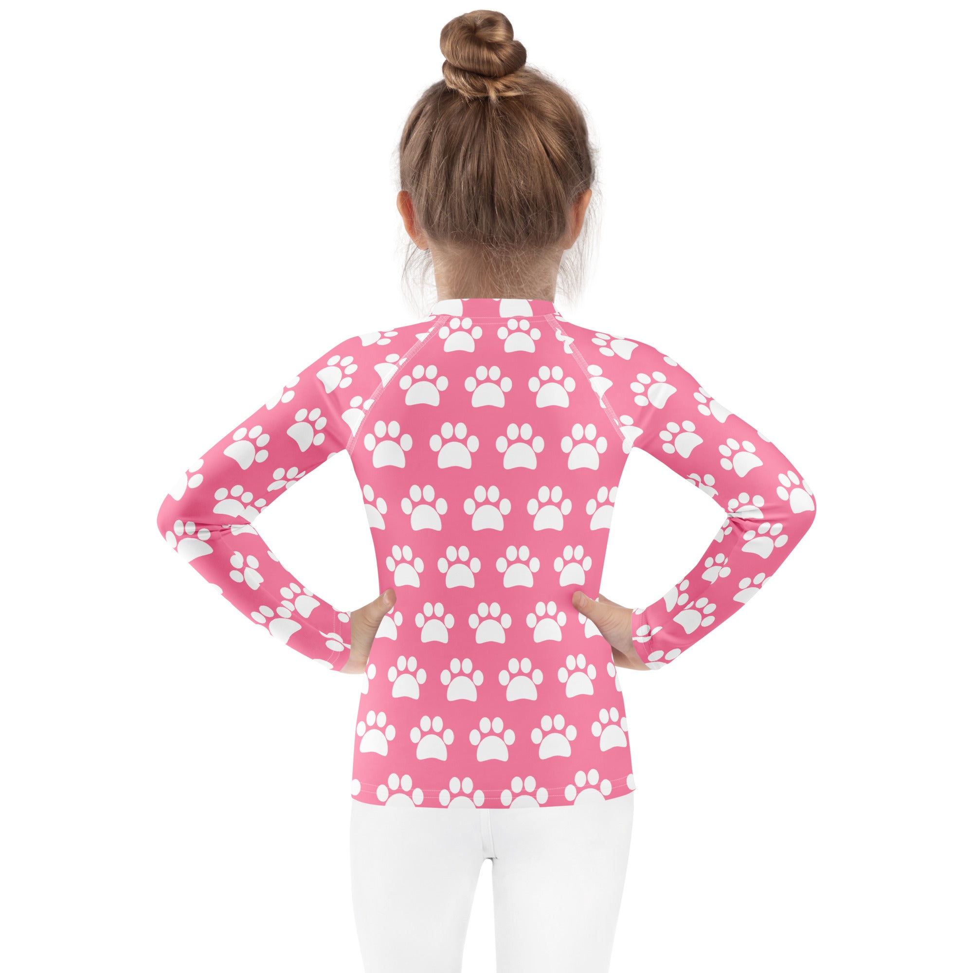 Girls Pink Long Sleeve Rash Guard Swim Shirt – Buttery Soft, Sun Safe UPF 50+ Protection, Quick Dry & 4-Way Stretch Comfort