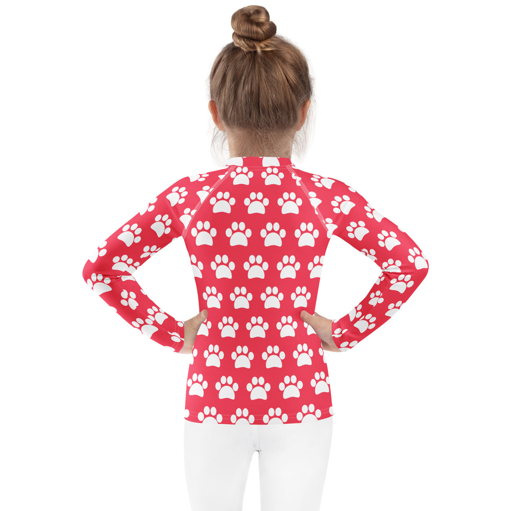 Girls Bright Pink Long Sleeve Rash Guard Swim Shirt – Buttery Soft, Sun Safe UPF 50+ Protection, Quick Dry & 4-Way Stretch Comfort