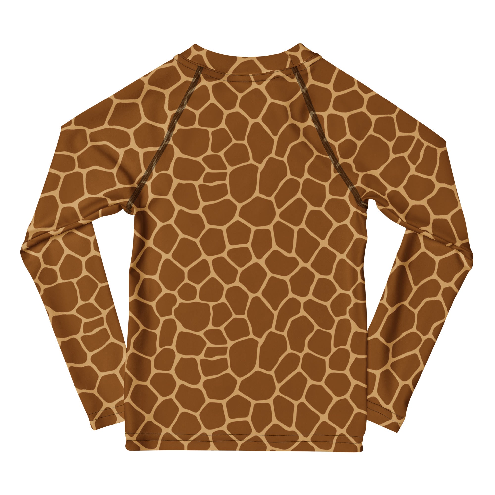 Kids Giraffe Print Long Sleeve Rash Guard Swim Shirt – Buttery Soft, Sun Safe UPF 50+ Protection, Quick Dry & 4-Way Stretch Comfort