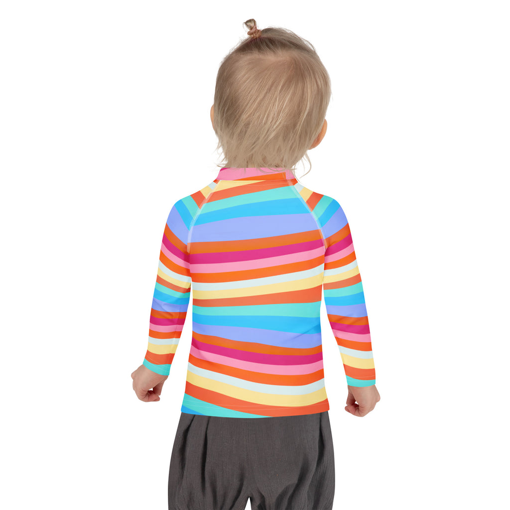 Kids Colorful Sand Long Sleeve Rash Guard Swim Shirt – Buttery Soft, Sun Safe UPF 50+ Protection, Quick Dry & 4-Way Stretch Comfort
