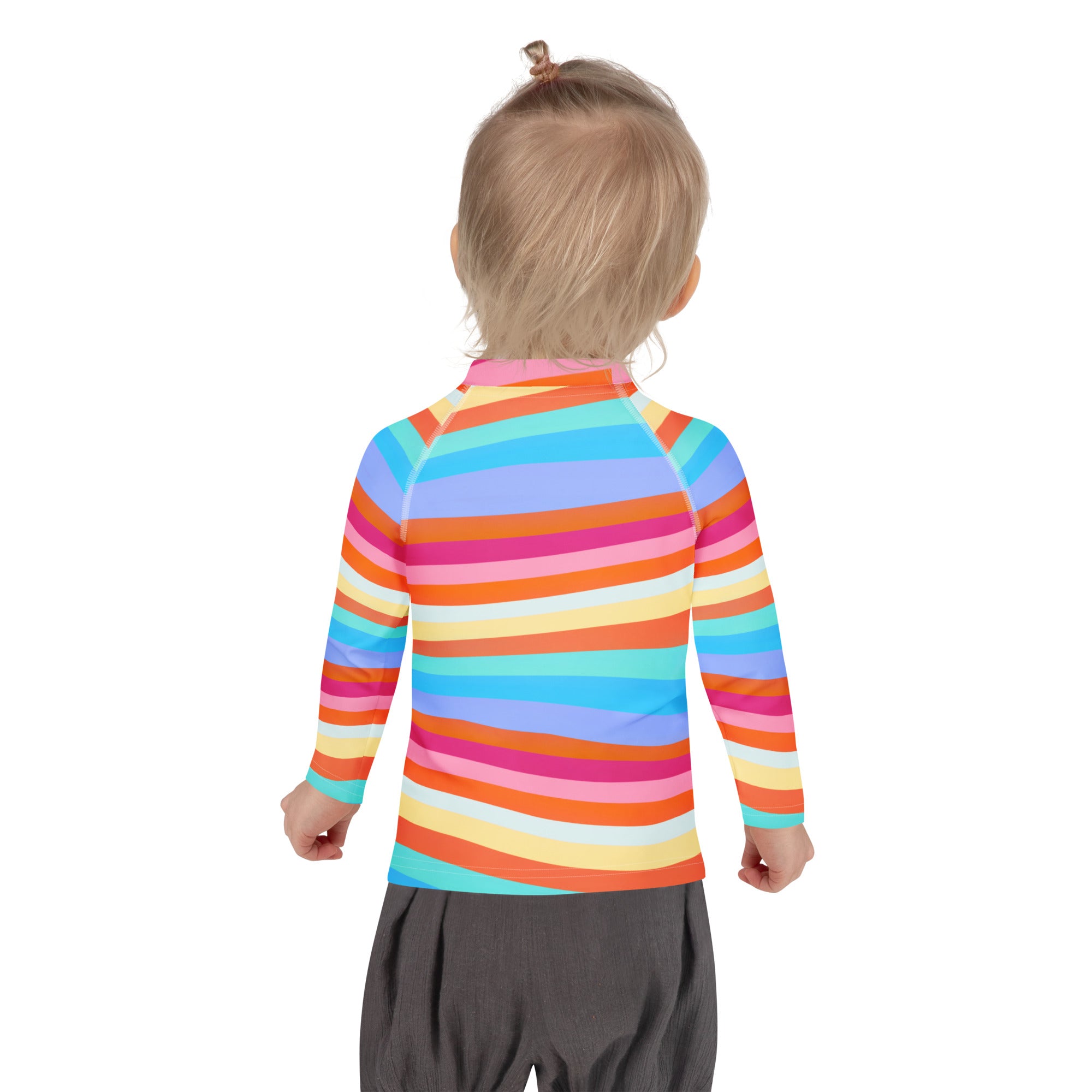 Kids Colorful Sand Long Sleeve Rash Guard Swim Shirt – Buttery Soft, Sun Safe UPF 50+ Protection, Quick Dry & 4-Way Stretch Comfort