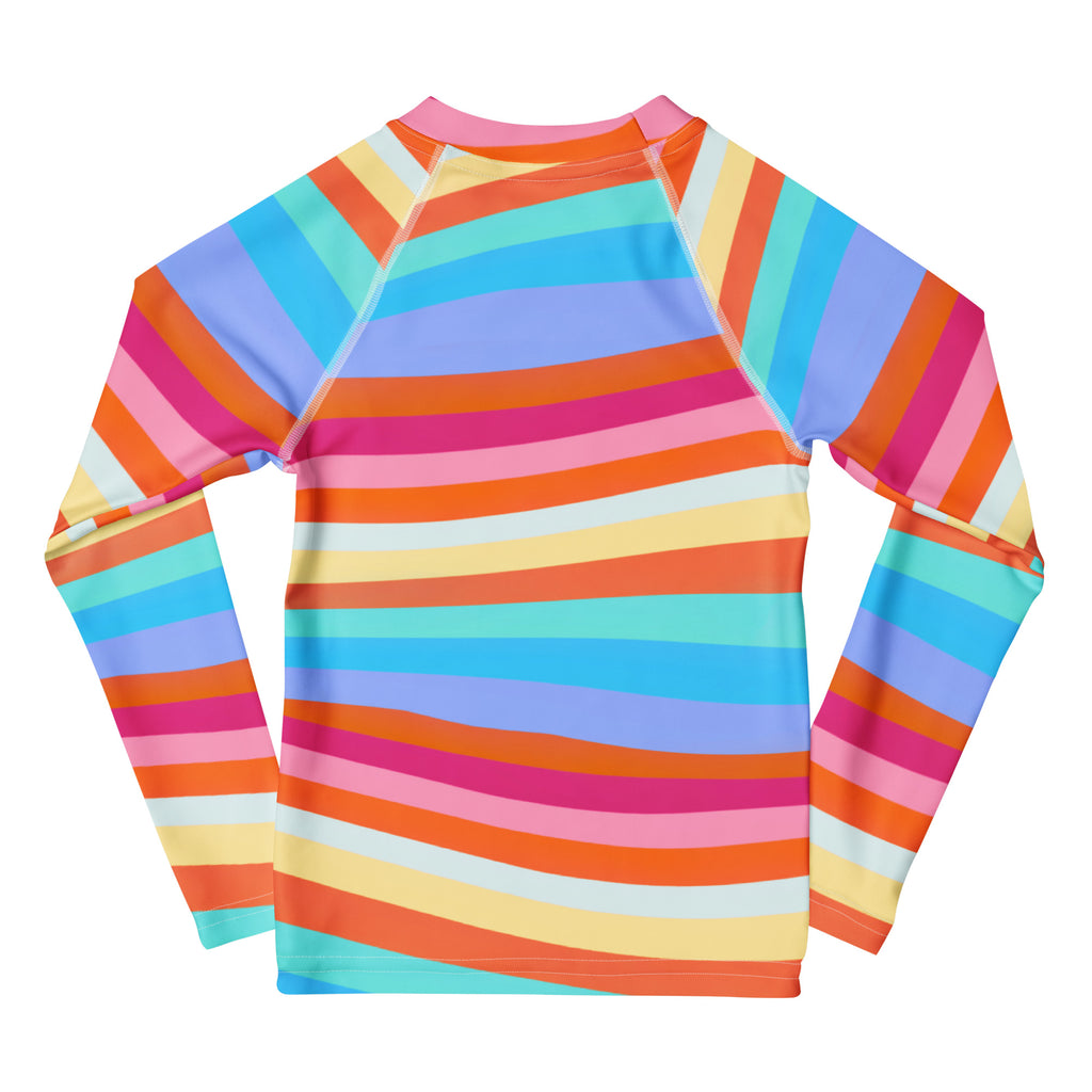 Kids Colorful Sand Long Sleeve Rash Guard Swim Shirt – Buttery Soft, Sun Safe UPF 50+ Protection, Quick Dry & 4-Way Stretch Comfort