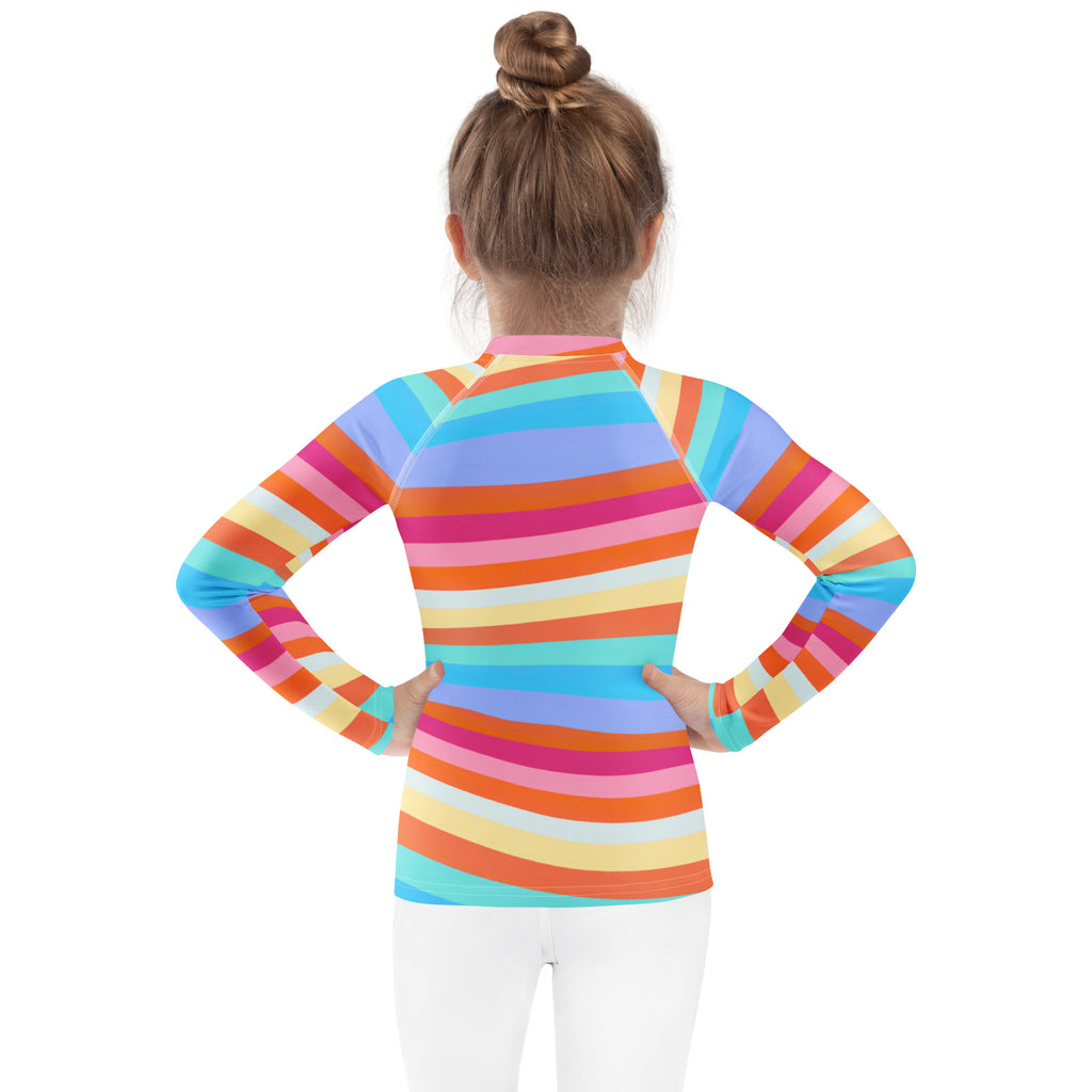 Kids Colorful Sand Long Sleeve Rash Guard Swim Shirt – Buttery Soft, Sun Safe UPF 50+ Protection, Quick Dry & 4-Way Stretch Comfort