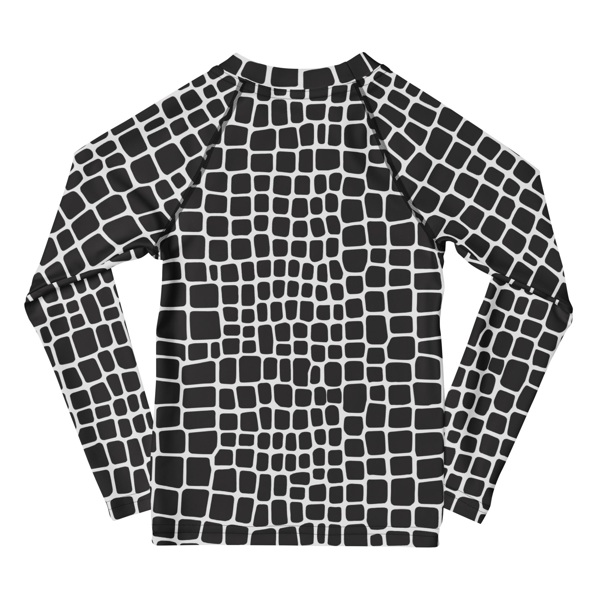 Kids Crocodile Print Long Sleeve Rash Guard Swim Shirt – Buttery Soft, Sun Safe UPF 50+ Protection, Quick Dry & 4-Way Stretch Comfort