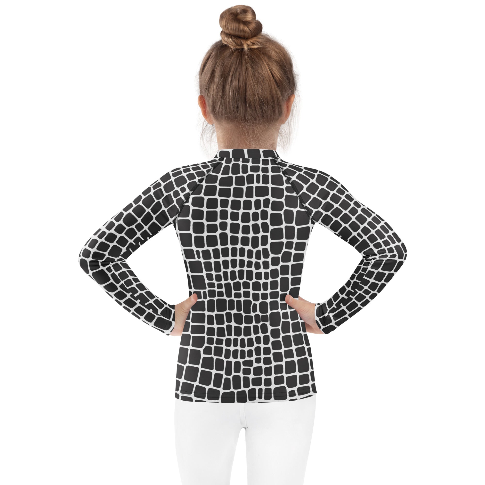Kids Crocodile Print Long Sleeve Rash Guard Swim Shirt – Buttery Soft, Sun Safe UPF 50+ Protection, Quick Dry & 4-Way Stretch Comfort