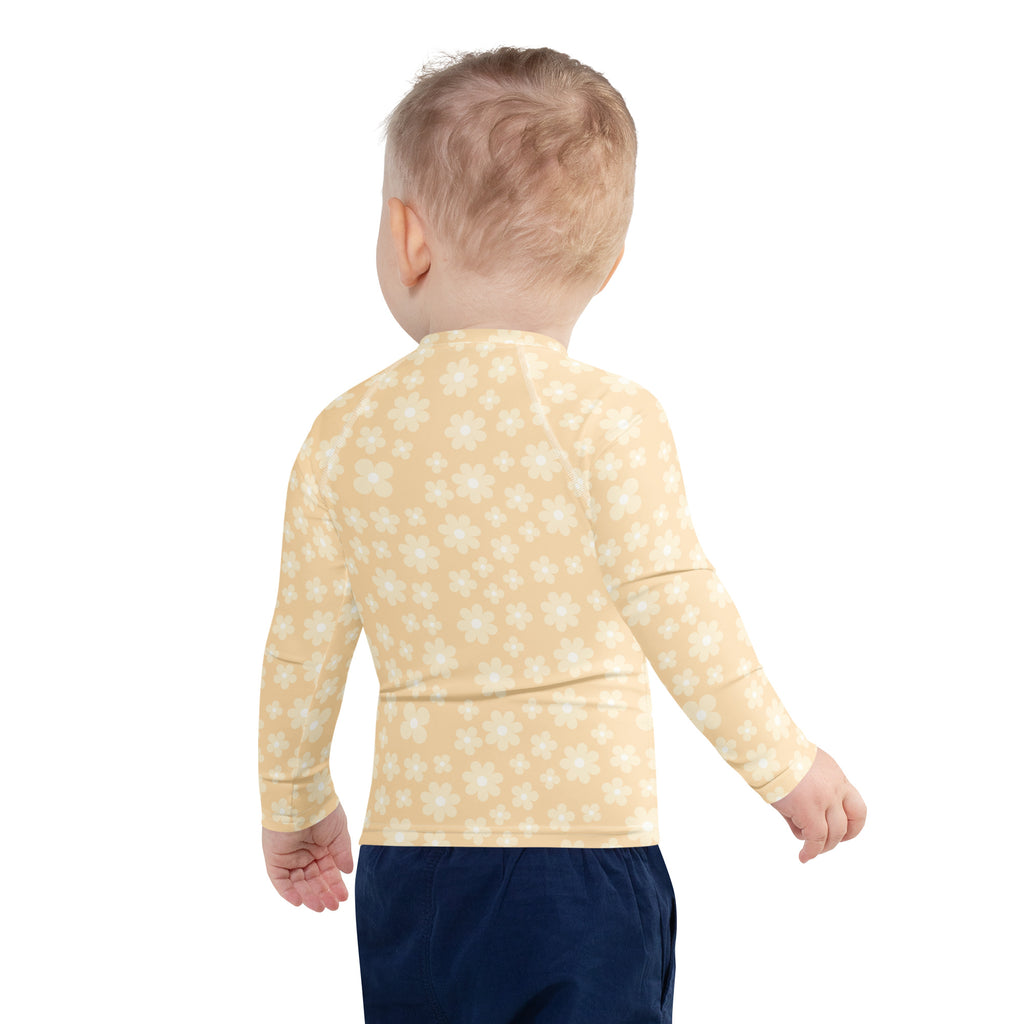 Kids Buttercup Bloom Long Sleeve Rash Guard Swim Shirt – Buttery Soft, Sun Safe UPF 50+ Protection, Quick Dry & 4-Way Stretch Comfort