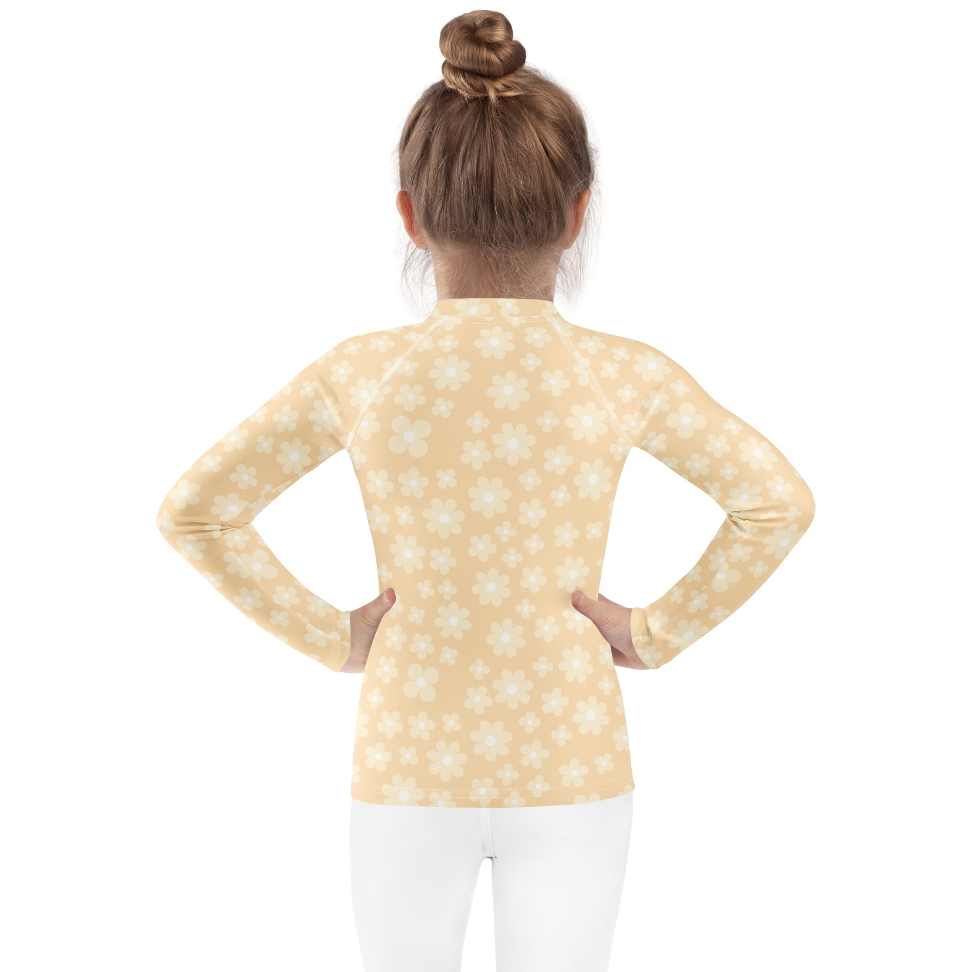 Kids Buttercup Bloom Long Sleeve Rash Guard Swim Shirt – Buttery Soft, Sun Safe UPF 50+ Protection, Quick Dry & 4-Way Stretch Comfort