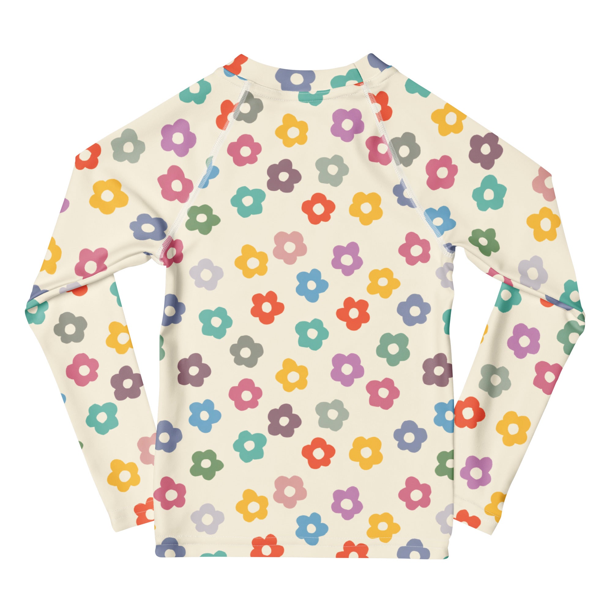 Kids Confetti Bloom Long Sleeve Rash Guard Swim Shirt – Buttery Soft, Sun Safe UPF 50+ Protection, Quick Dry & 4-Way Stretch Comfort