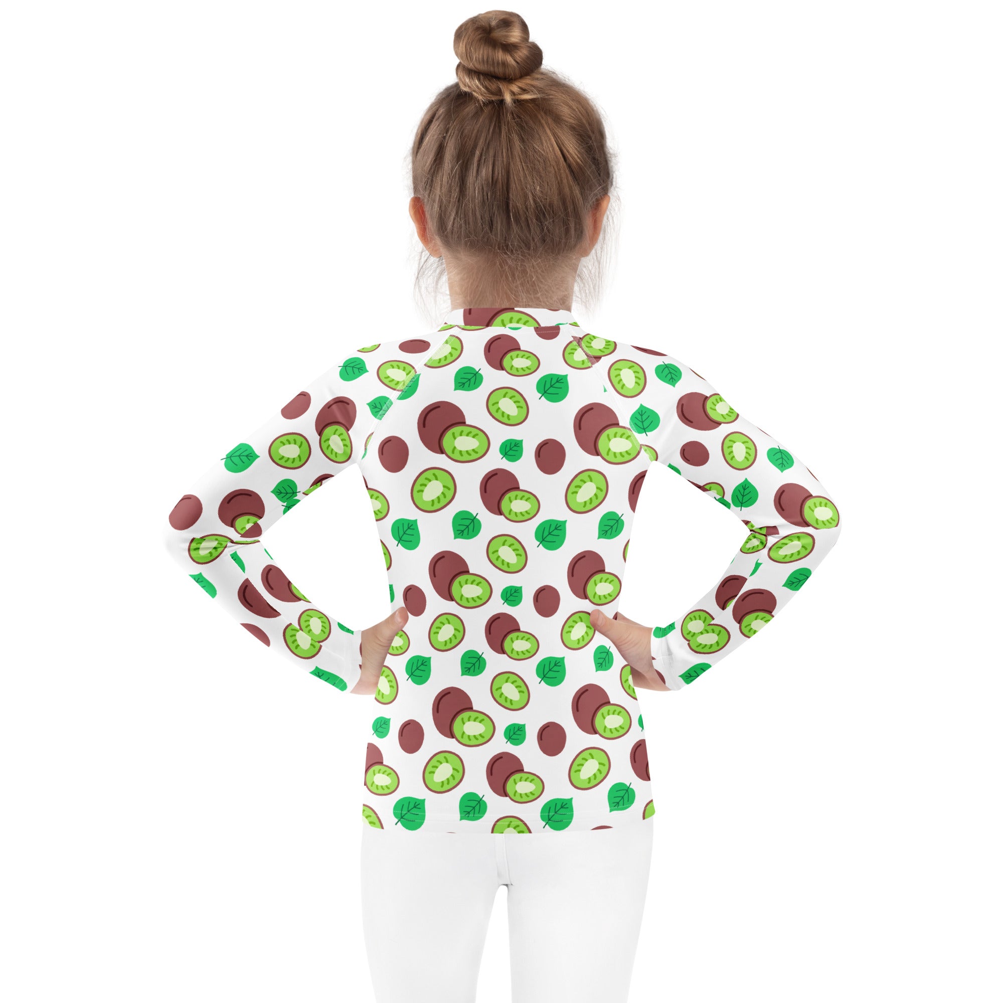 Kids Summer Kiwi Long Sleeve Rash Guard Swim Shirt – Buttery Soft, Sun Safe UPF 50+ Protection, Quick Dry & 4-Way Stretch Comfort