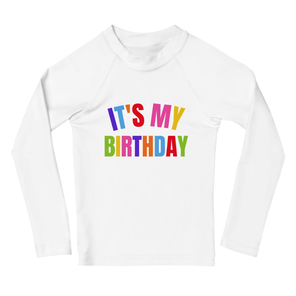 Kids It's My Birthday Rash Guard