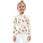 Kids Chicken Pattern Long Sleeve Rash Guard Swim Shirt With UPF 50+