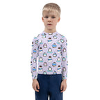 Kids Winter Penguin Long Sleeve Rash Guard Swim Shirt With UPF 50+