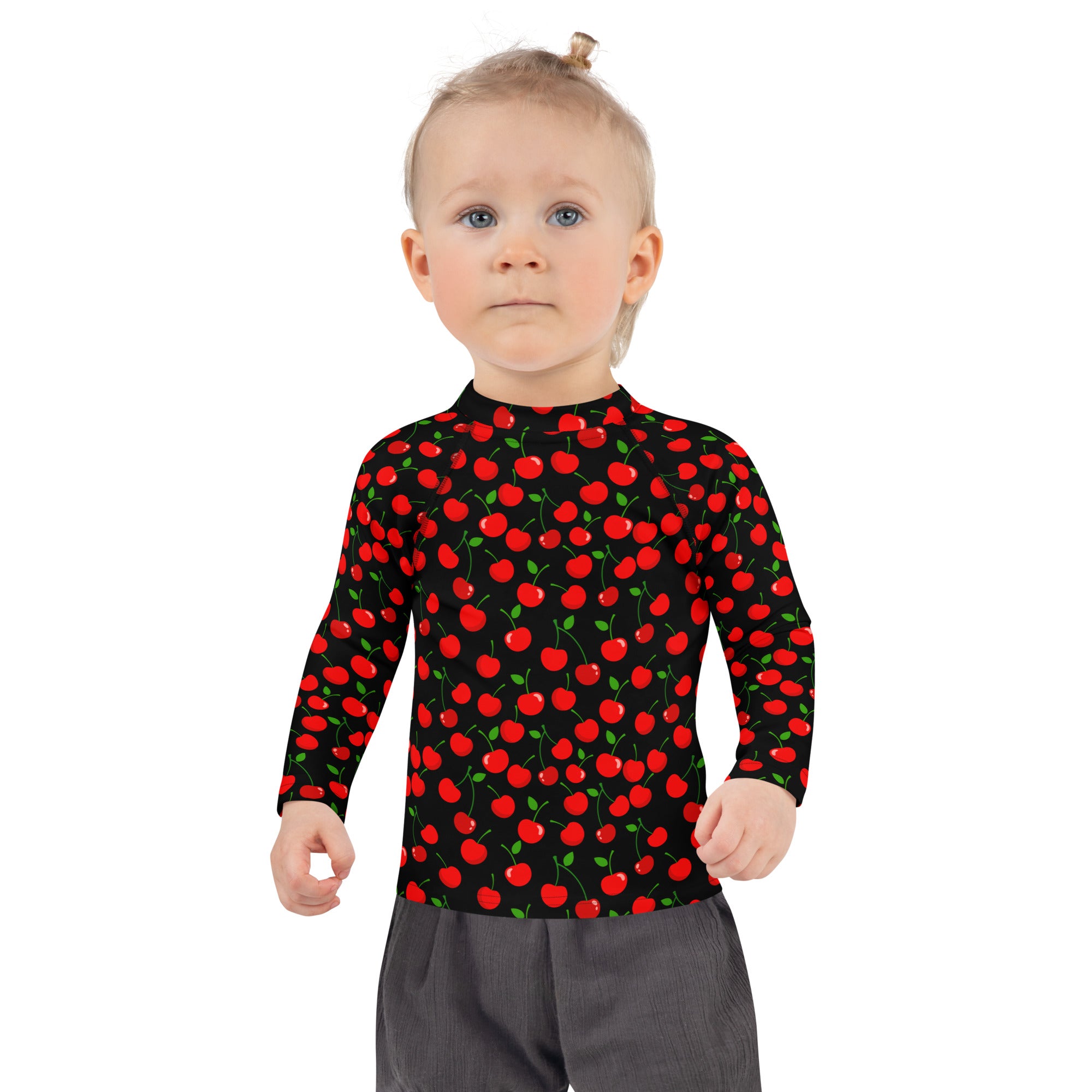 Girls Black Cherry Long Sleeve Rash Guard Swim Shirt – Buttery Soft, Sun Safe UPF 50+ Protection, Quick Dry & 4-Way Stretch Comfort