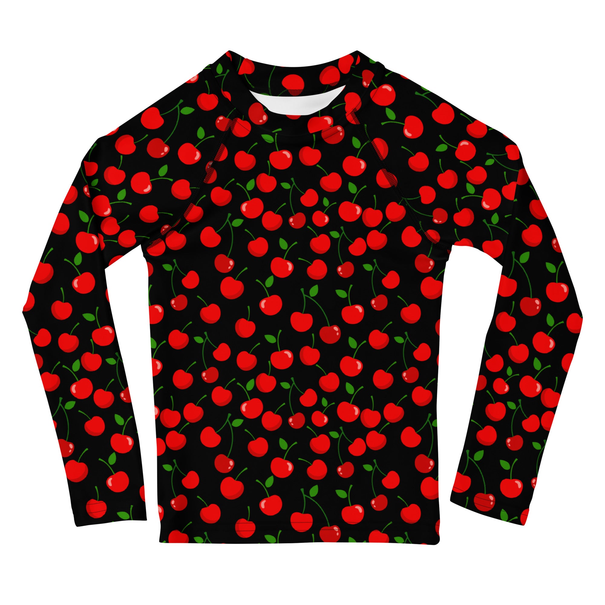 Girls Black Cherry Long Sleeve Rash Guard Swim Shirt – Buttery Soft, Sun Safe UPF 50+ Protection, Quick Dry & 4-Way Stretch Comfort