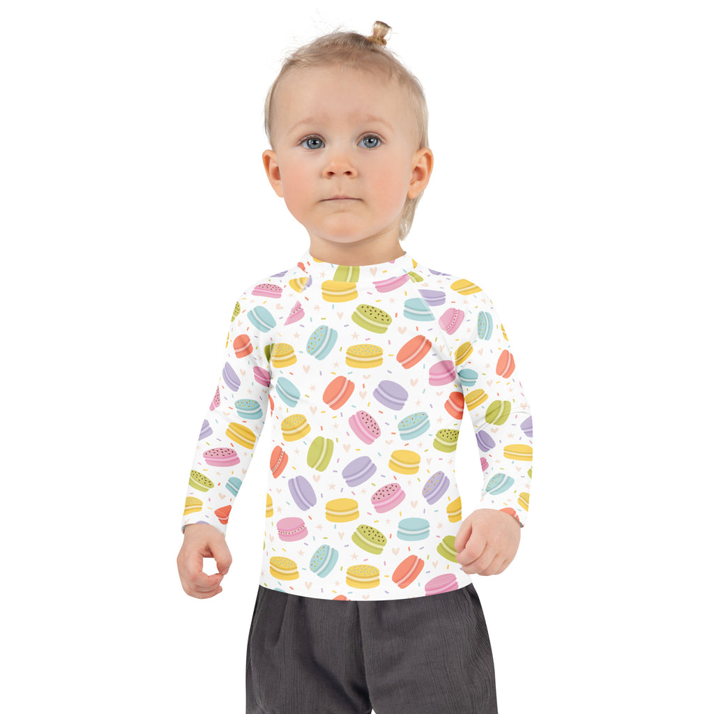 Kids Pastel Macaron Long Sleeve Rash Guard Swim Shirt – Buttery Soft, Sun Safe UPF 50+ Protection, Quick Dry & 4-Way Stretch Comfort