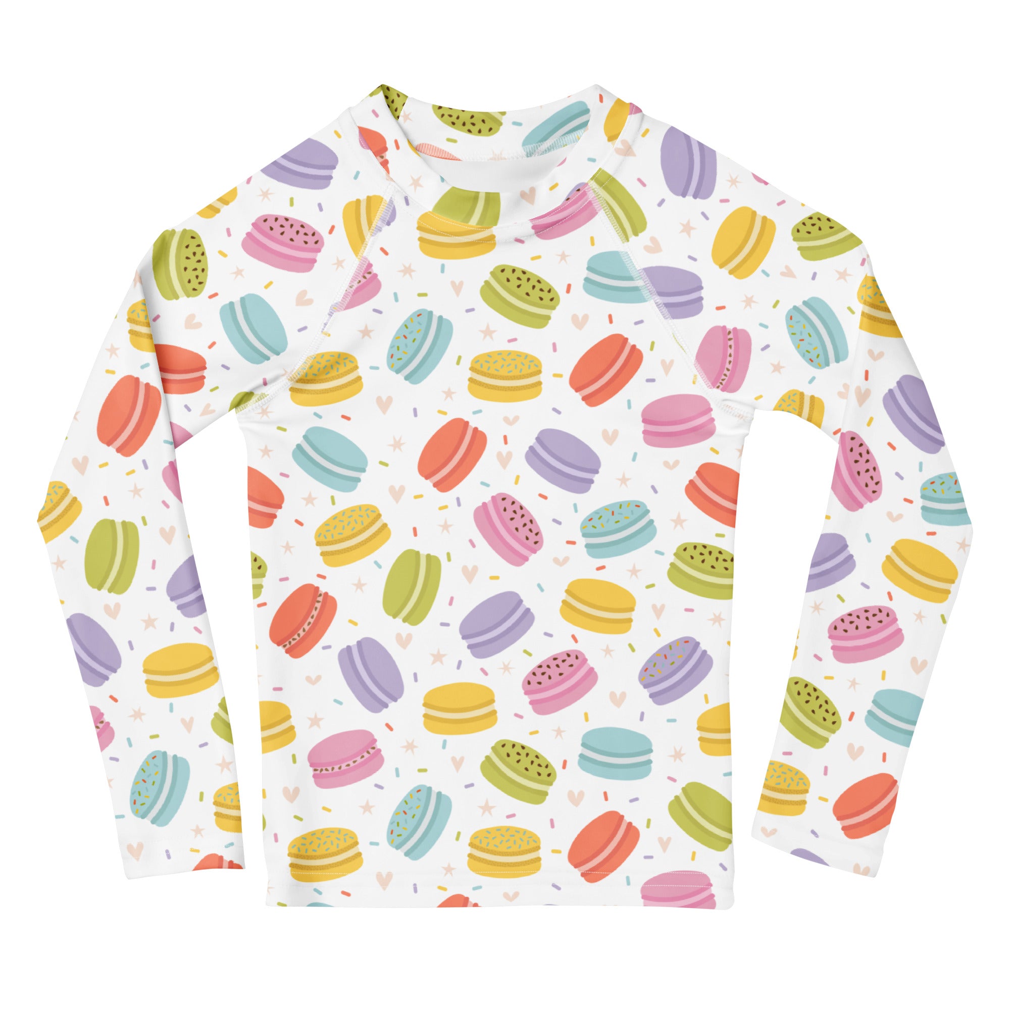 Kids Pastel Macaron Long Sleeve Rash Guard Swim Shirt – Buttery Soft, Sun Safe UPF 50+ Protection, Quick Dry & 4-Way Stretch Comfort