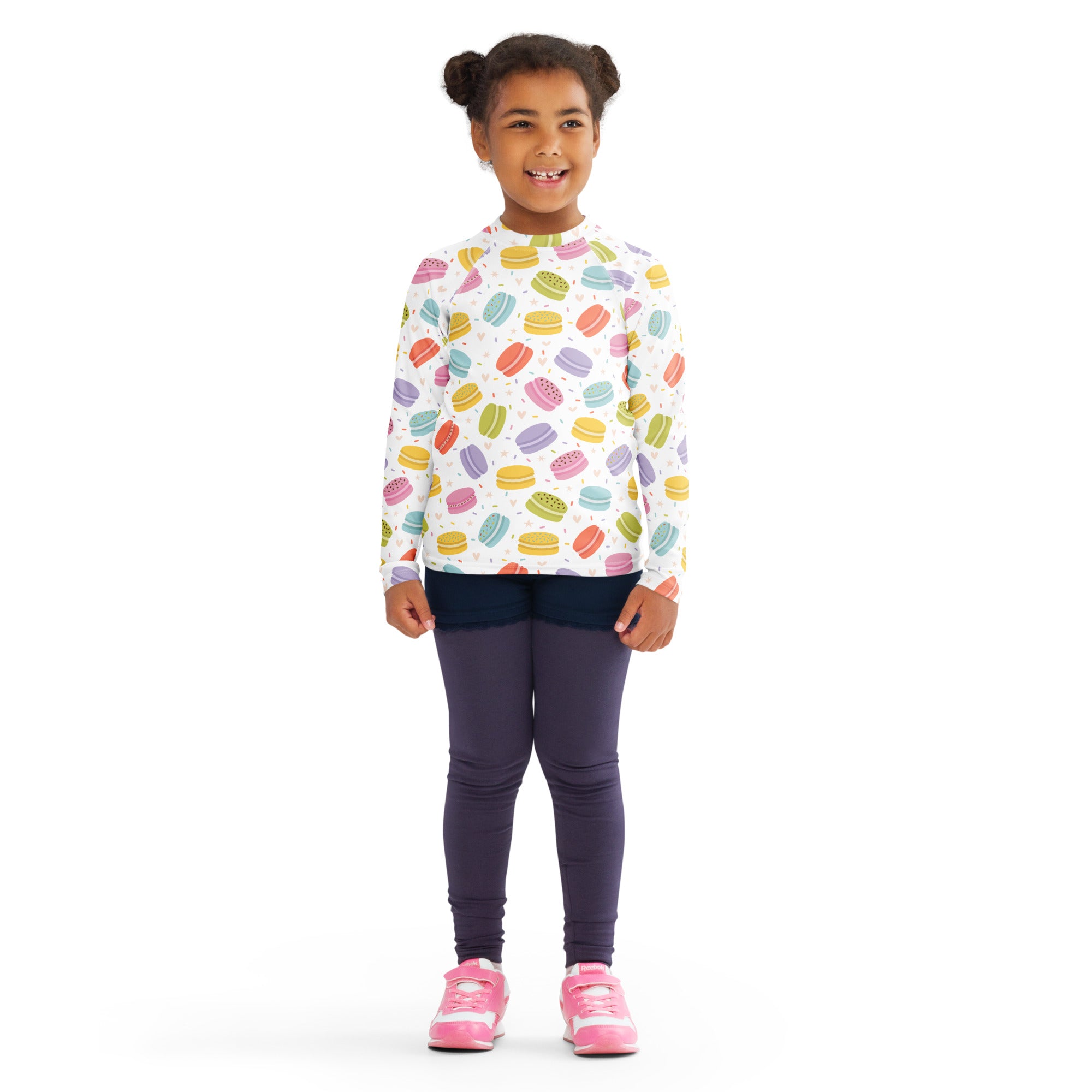 Kids Pastel Macaron Long Sleeve Rash Guard Swim Shirt – Buttery Soft, Sun Safe UPF 50+ Protection, Quick Dry & 4-Way Stretch Comfort