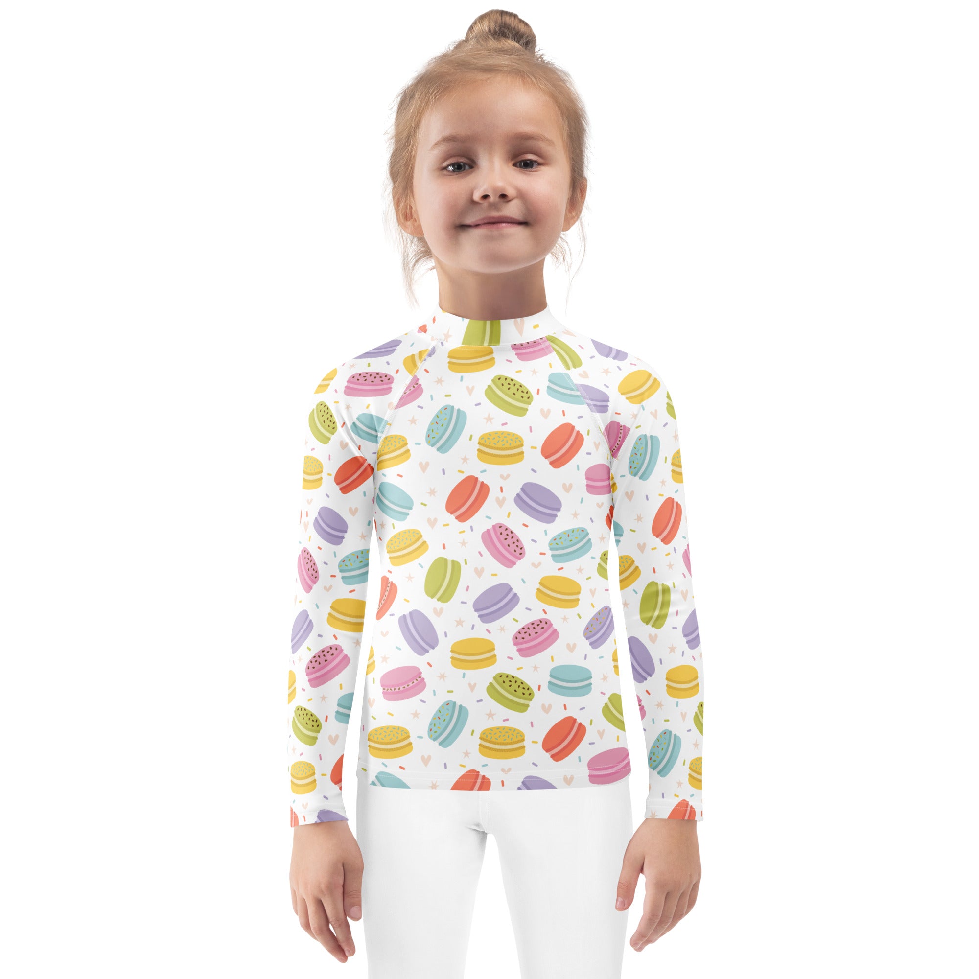 Kids Pastel Macaron Long Sleeve Rash Guard Swim Shirt – Buttery Soft, Sun Safe UPF 50+ Protection, Quick Dry & 4-Way Stretch Comfort