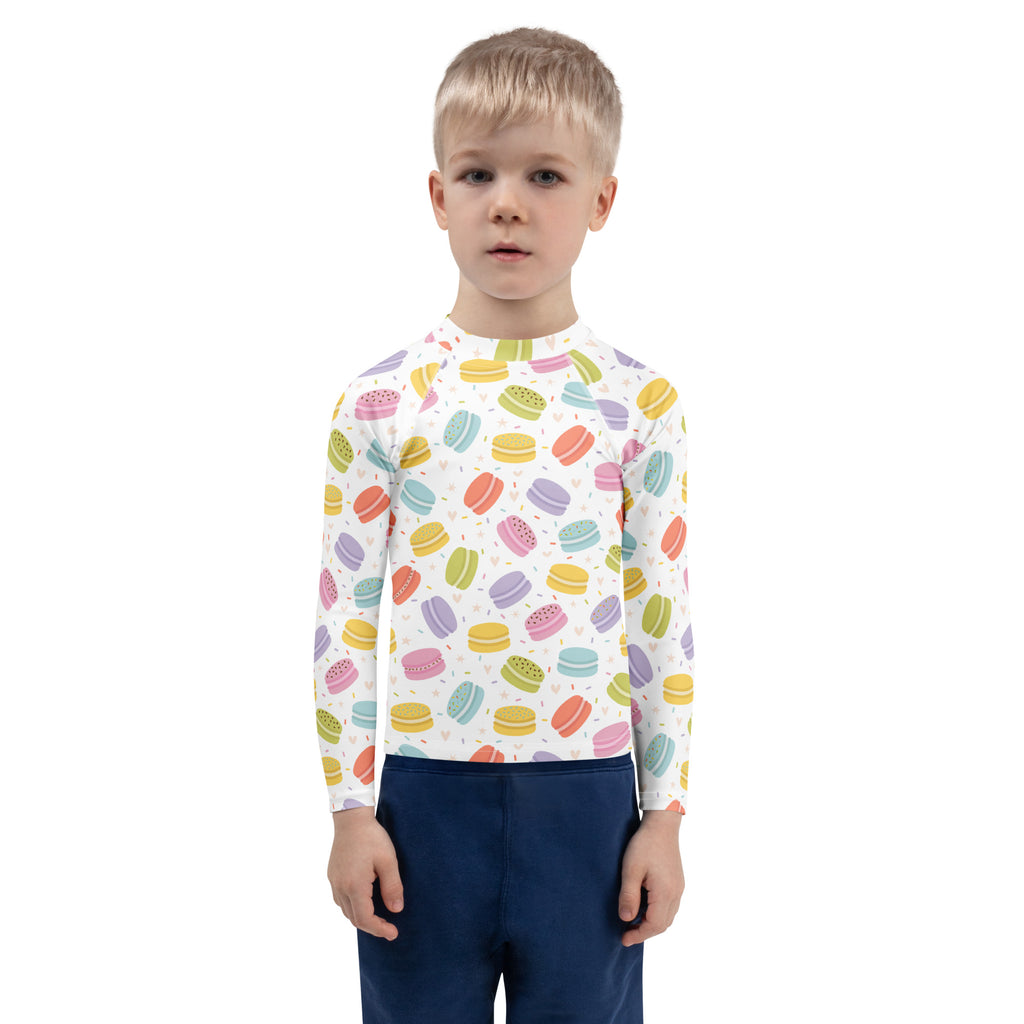 Kids Pastel Macaron Long Sleeve Rash Guard Swim Shirt – Buttery Soft, Sun Safe UPF 50+ Protection, Quick Dry & 4-Way Stretch Comfort