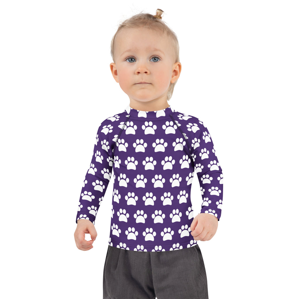 Girls Dark Purple Long Sleeve Rash Guard Swim Shirt – Buttery Soft, Sun Safe UPF 50+ Protection, Quick Dry & 4-Way Stretch Comfort
