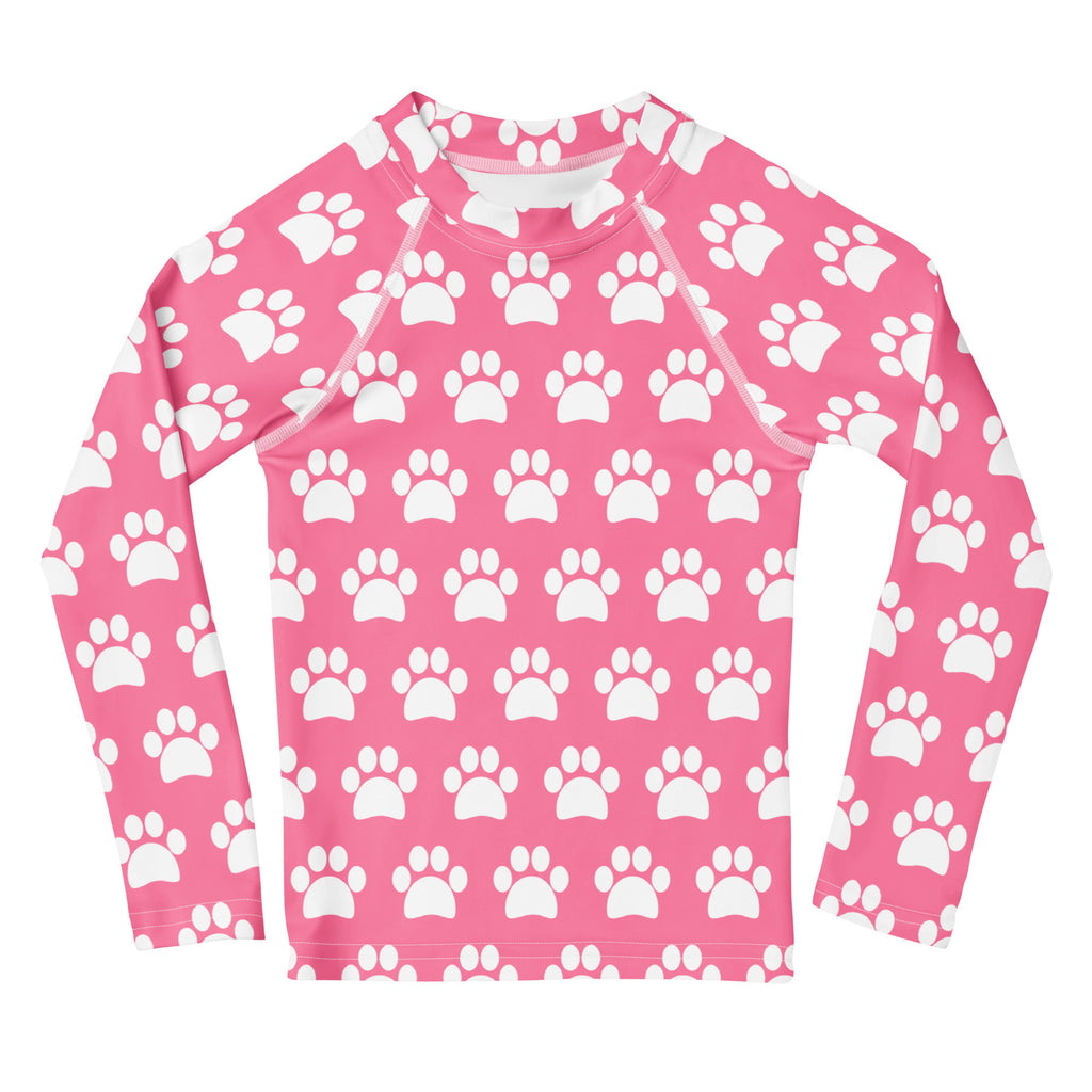 Girls Pink Long Sleeve Rash Guard Swim Shirt – Buttery Soft, Sun Safe UPF 50+ Protection, Quick Dry & 4-Way Stretch Comfort