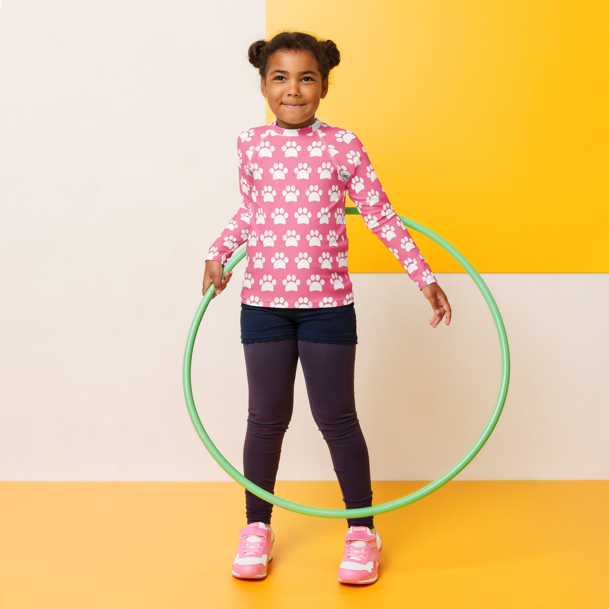 Girls Pink Long Sleeve Rash Guard Swim Shirt – Buttery Soft, Sun Safe UPF 50+ Protection, Quick Dry & 4-Way Stretch Comfort