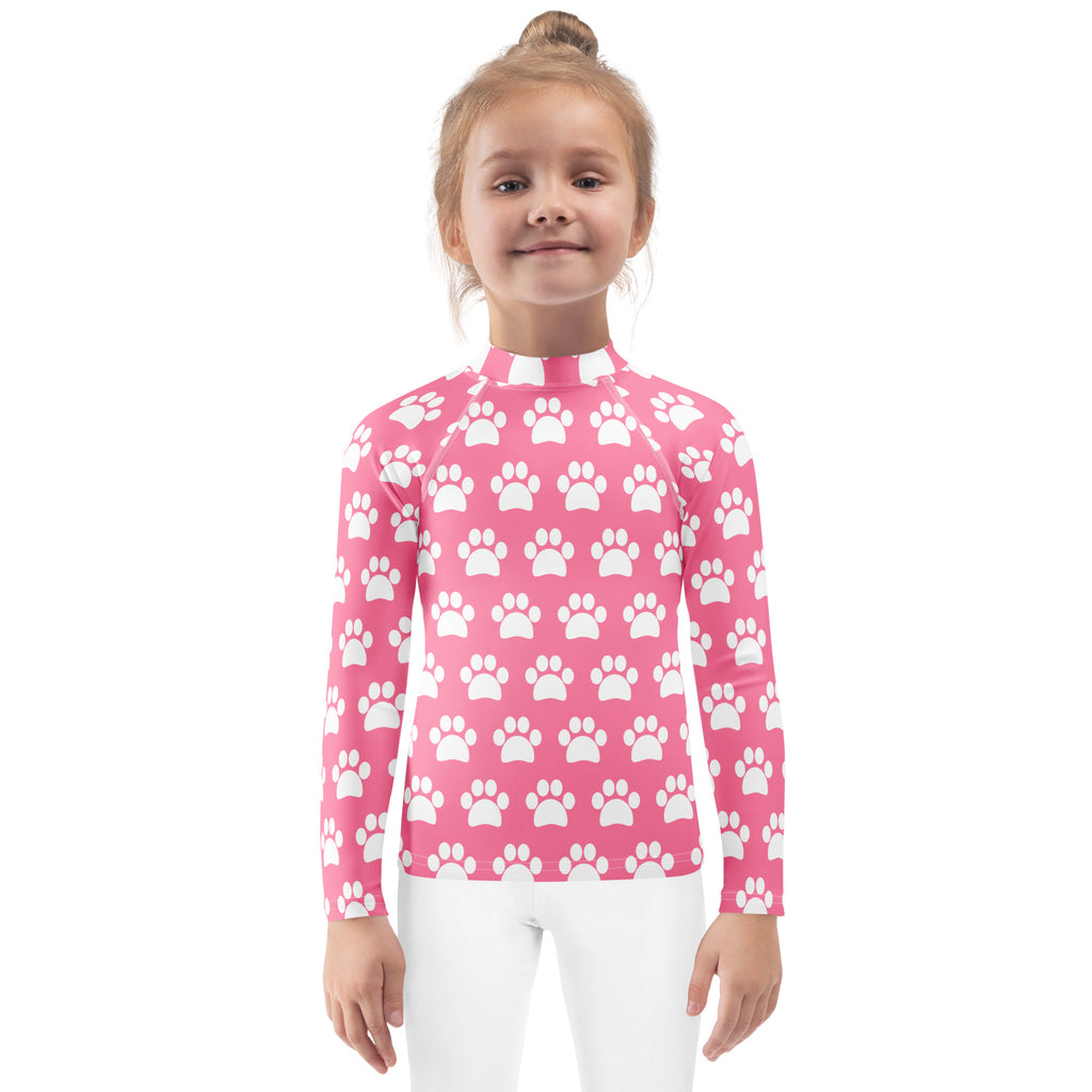 Girls Pink Long Sleeve Rash Guard Swim Shirt – Buttery Soft, Sun Safe UPF 50+ Protection, Quick Dry & 4-Way Stretch Comfort