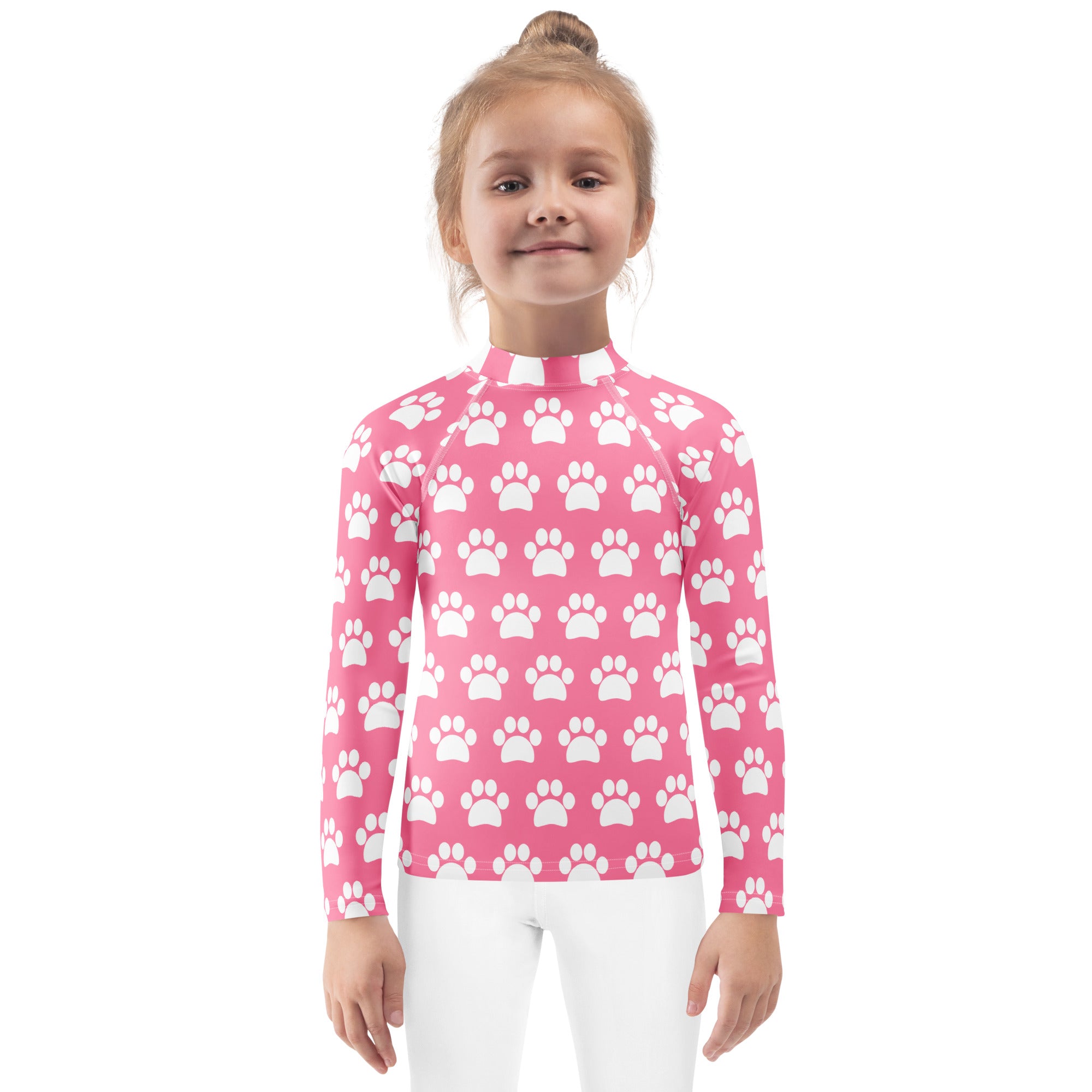 Girls Pink Long Sleeve Rash Guard Swim Shirt – Buttery Soft, Sun Safe UPF 50+ Protection, Quick Dry & 4-Way Stretch Comfort