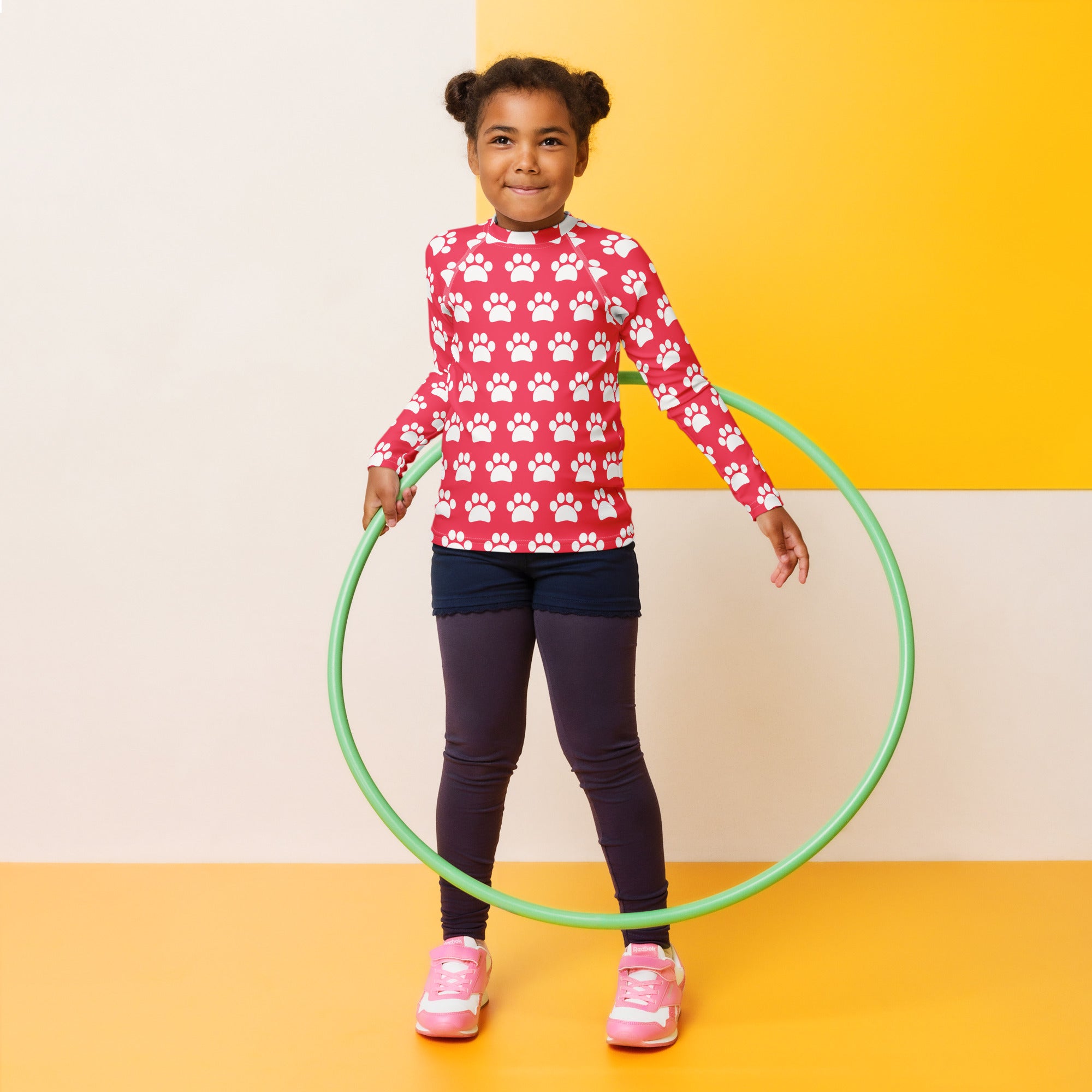 Girls Bright Pink Long Sleeve Rash Guard Swim Shirt – Buttery Soft, Sun Safe UPF 50+ Protection, Quick Dry & 4-Way Stretch Comfort