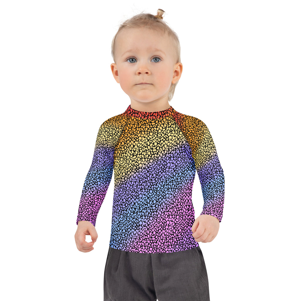 Girls Colorful Leopard Long Sleeve Rash Guard Swim Shirt – Buttery Soft, Sun Safe UPF 50+ Protection, Quick Dry & 4-Way Stretch Comfort