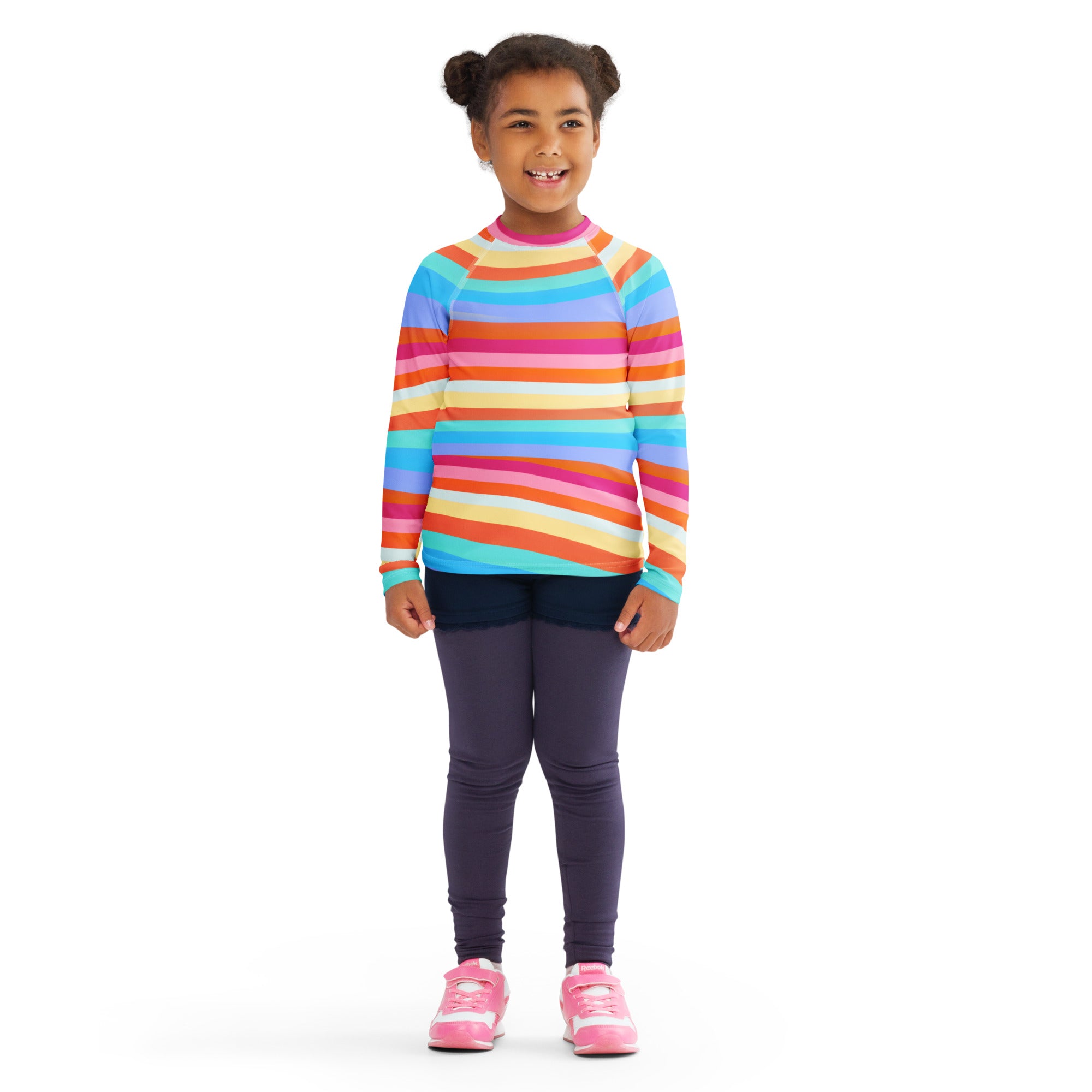 Kids Colorful Sand Long Sleeve Rash Guard Swim Shirt – Buttery Soft, Sun Safe UPF 50+ Protection, Quick Dry & 4-Way Stretch Comfort